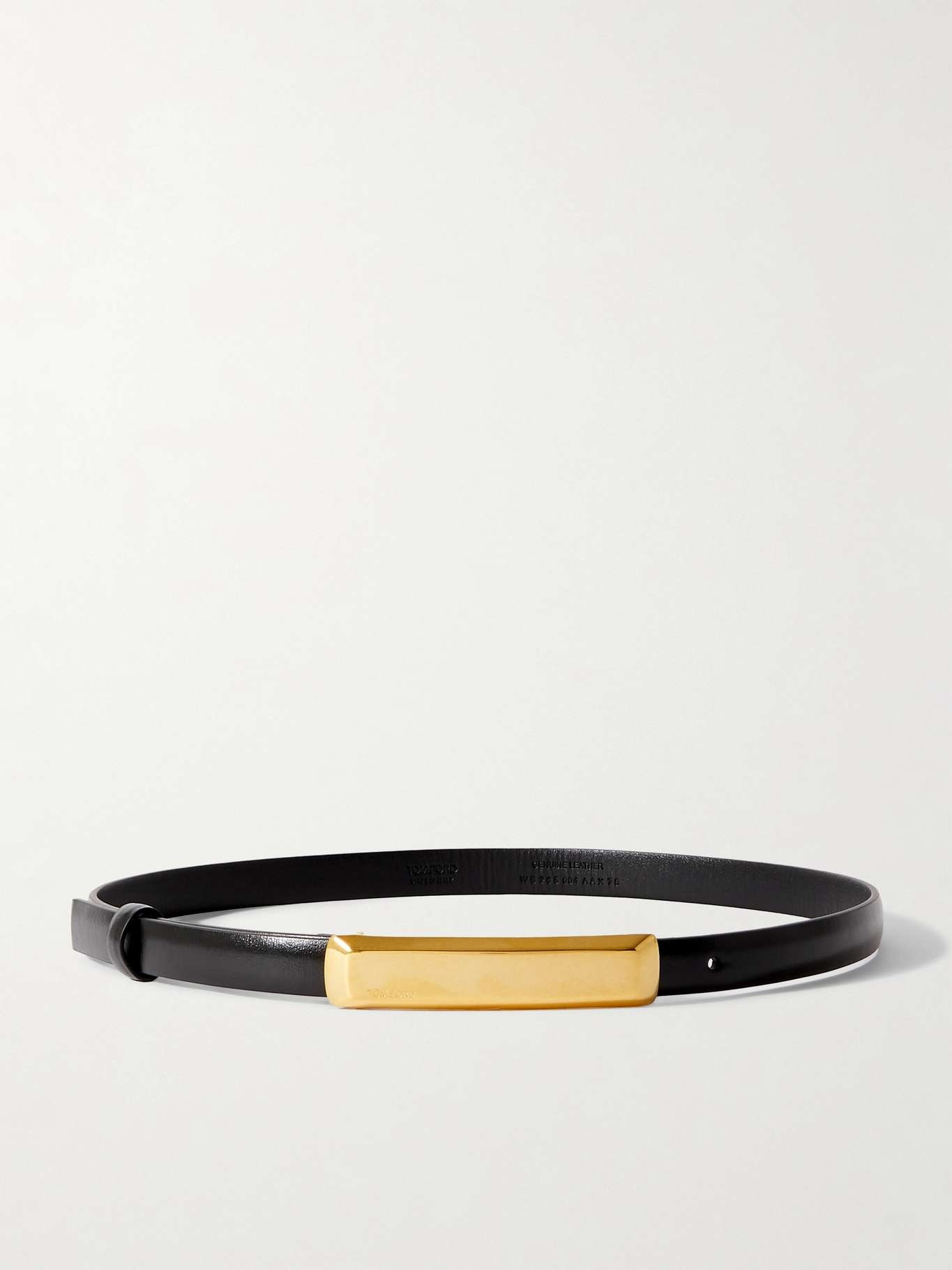 Bar glossed-leather waist belt - 1