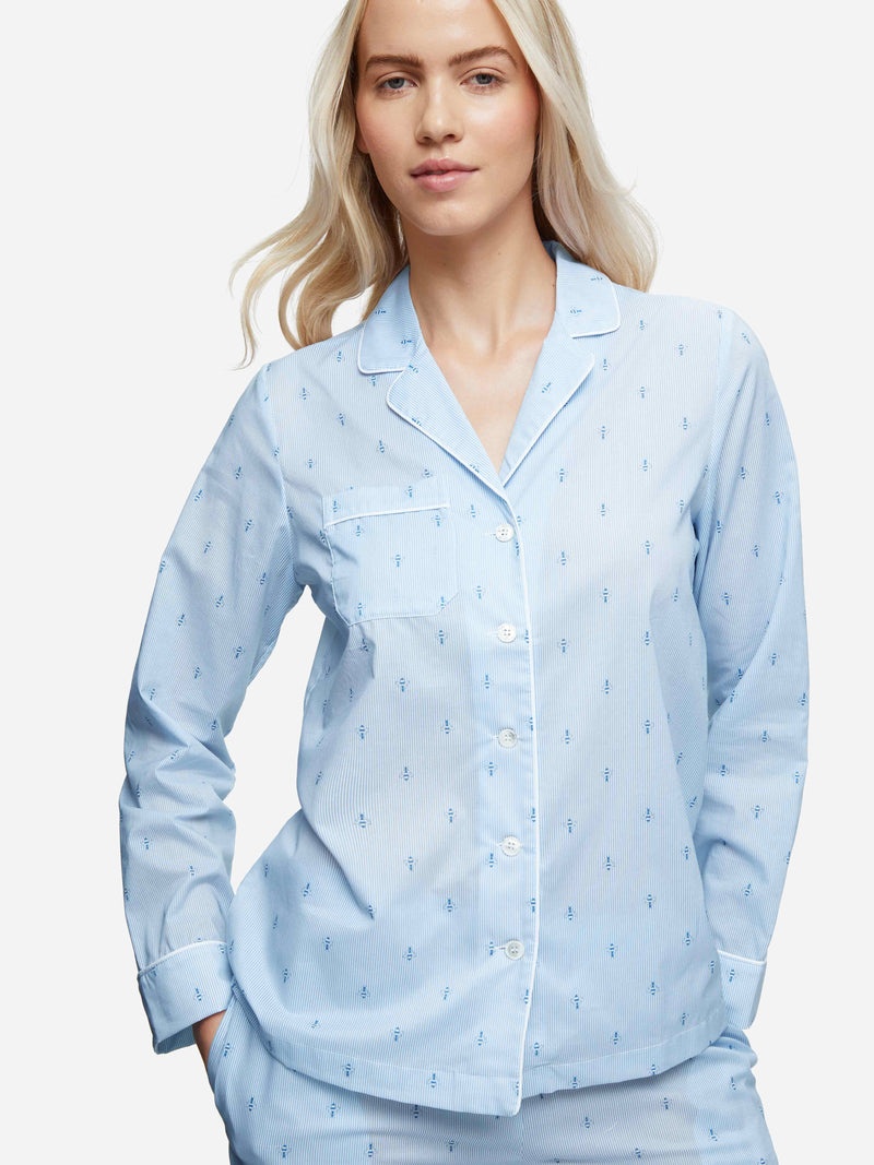 Women's Pyjamas Nelson 94 Cotton Batiste Blue - 5