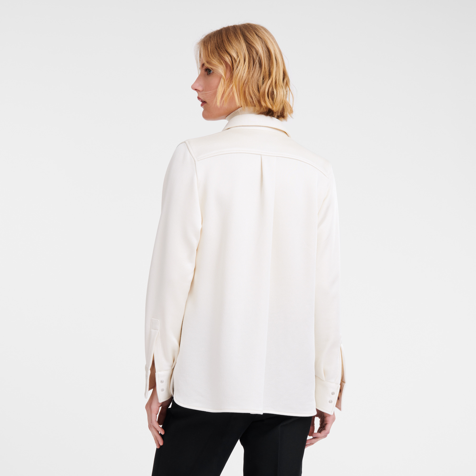 Straight shirt Ecru - Jersey - 3