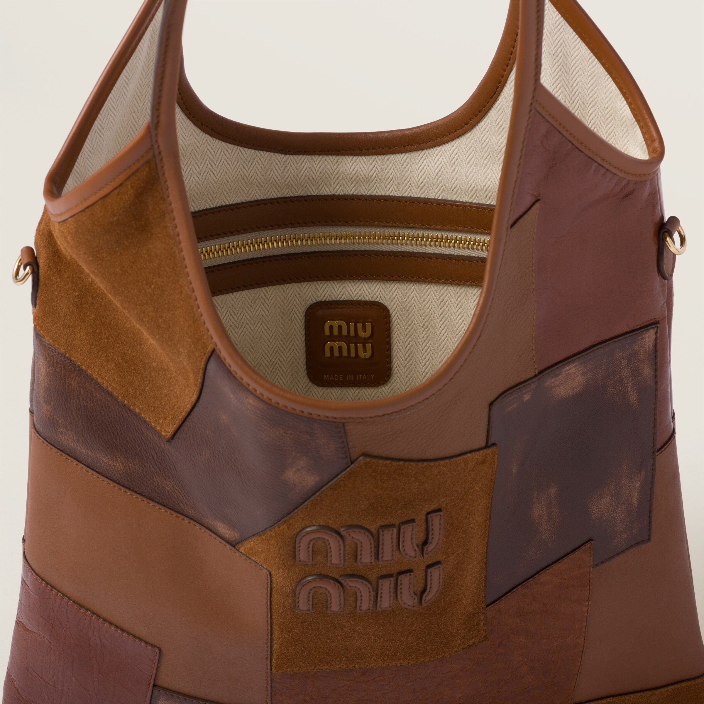 【日本入手困難】IVY leather patchwork bag トートバッグ Miu Miu IVY leather patchwork bag | REVERSIBLE