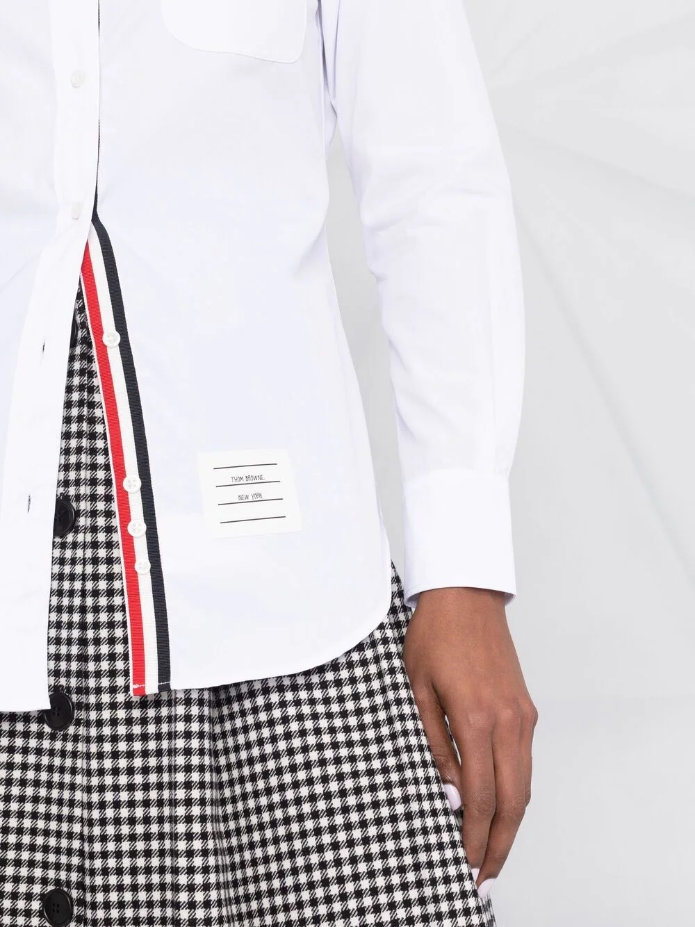 logo-patch cotton shirt - 3