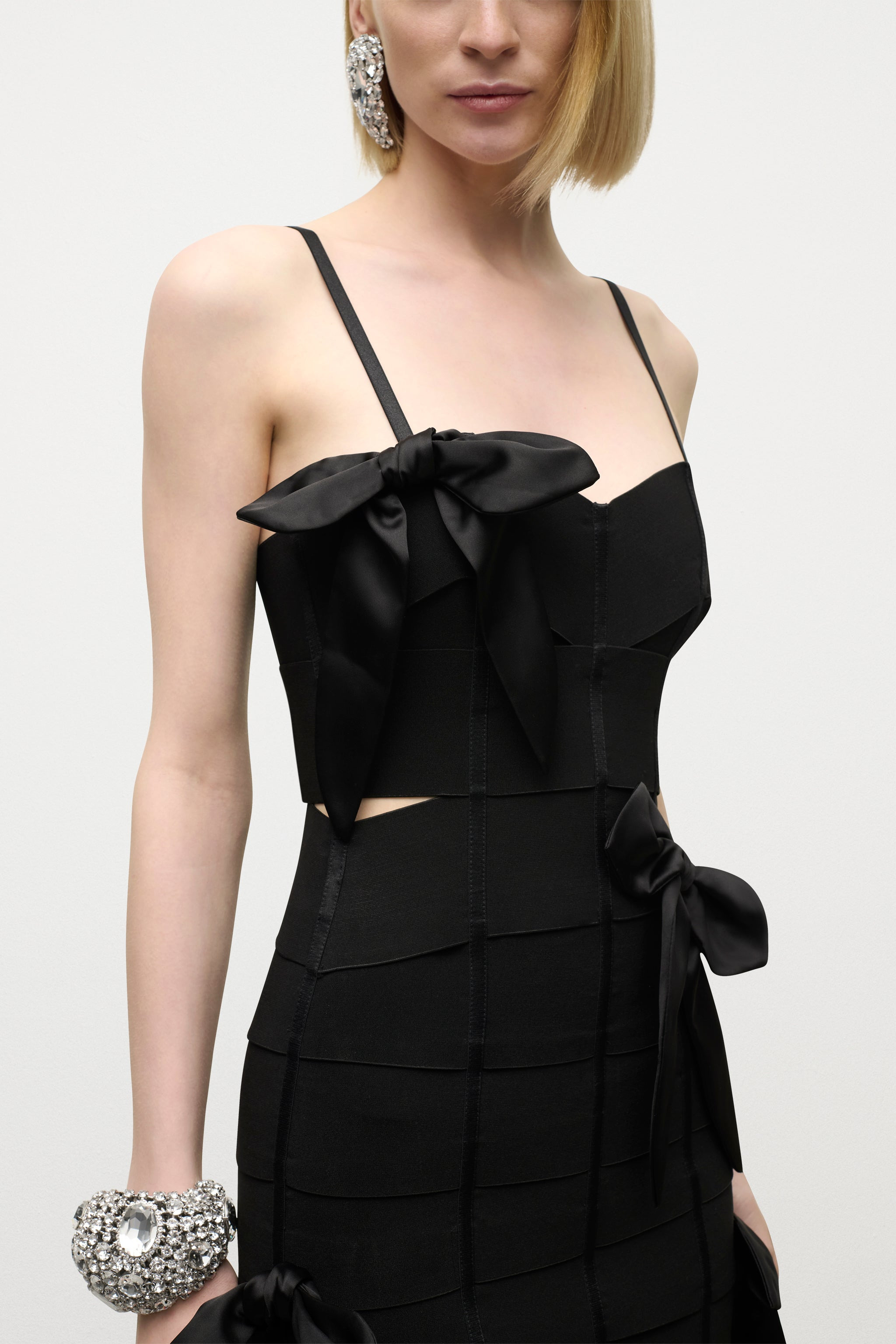 ALLOVER BOW BANDAGE MINI DRESS - 5