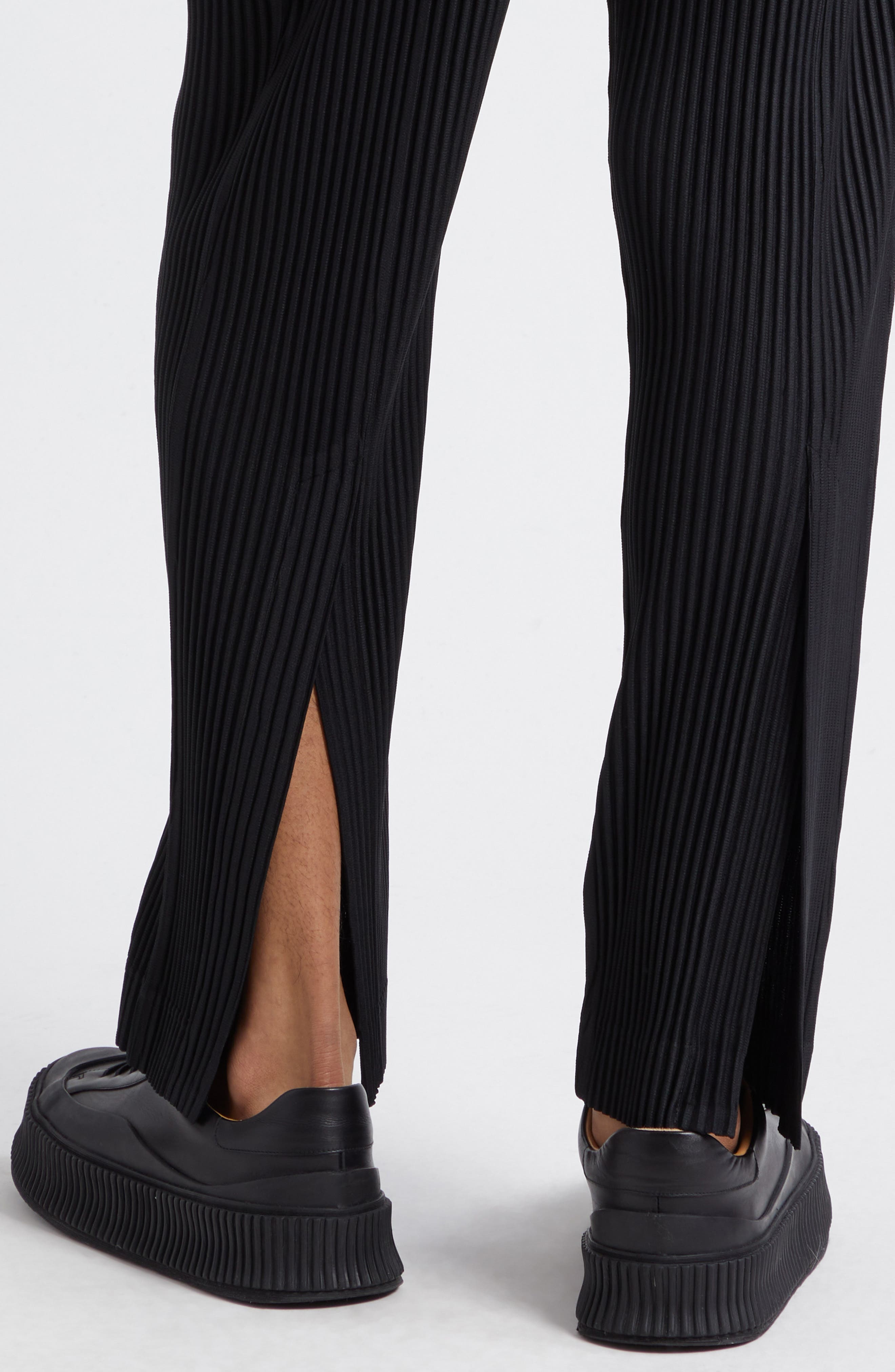 Pleated Tailored Straight Leg Pants - 5