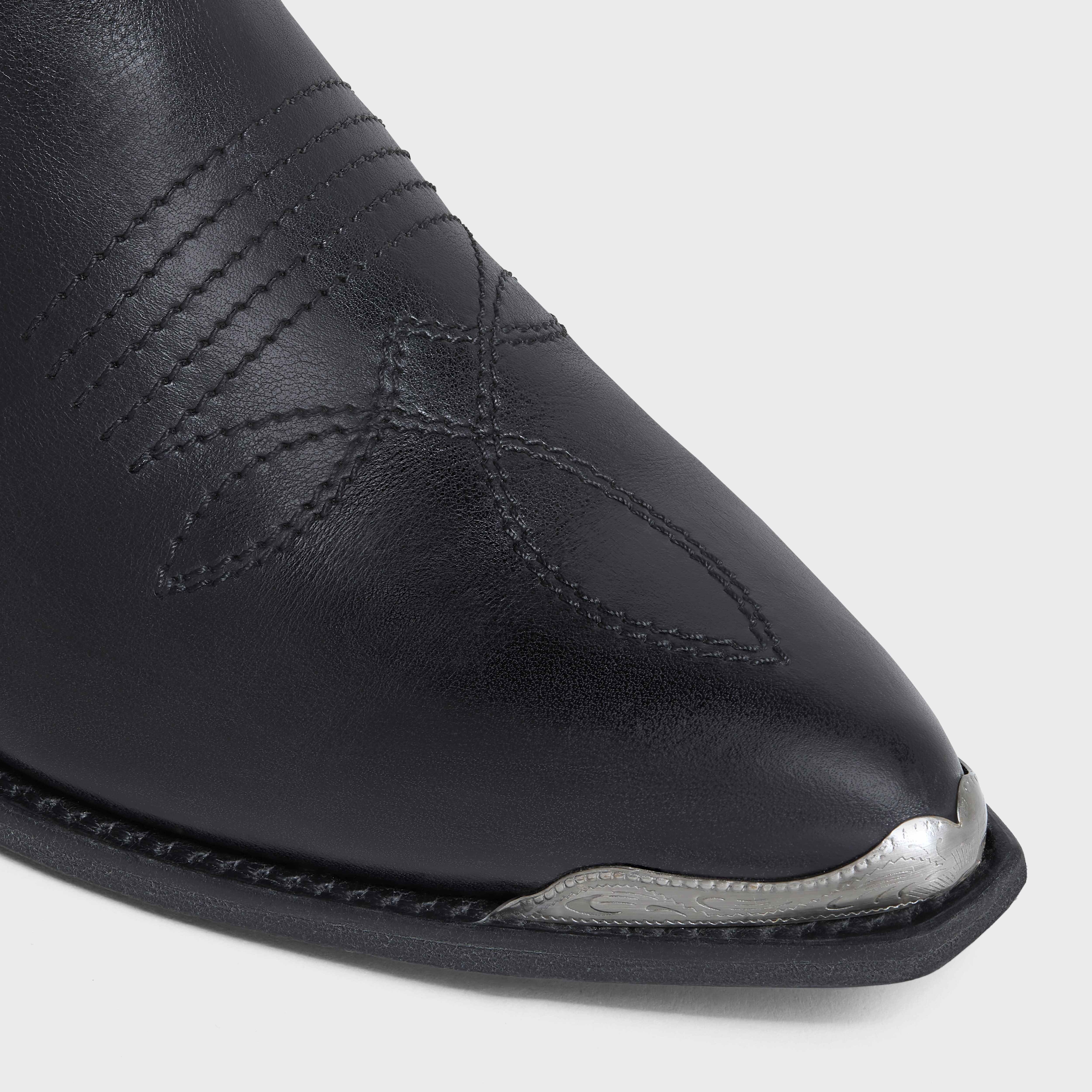 Western boots zipped boot with metal toe in Calfskin - 4