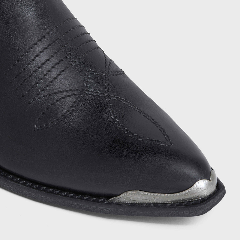 Western boots zipped boot with metal toe in Calfskin 4