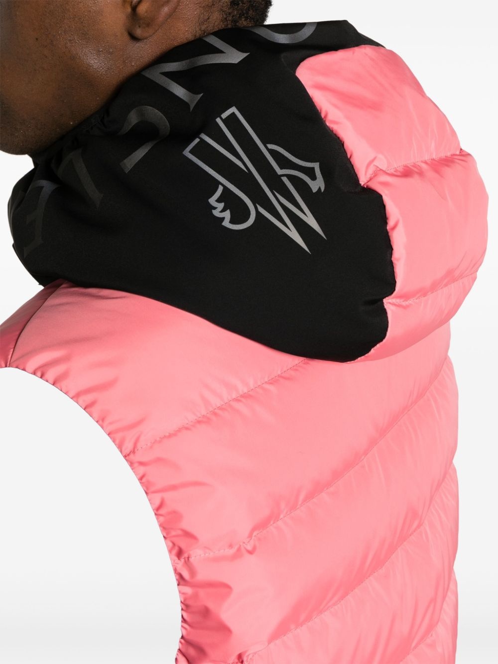 logo-patch puffer gilet - 5