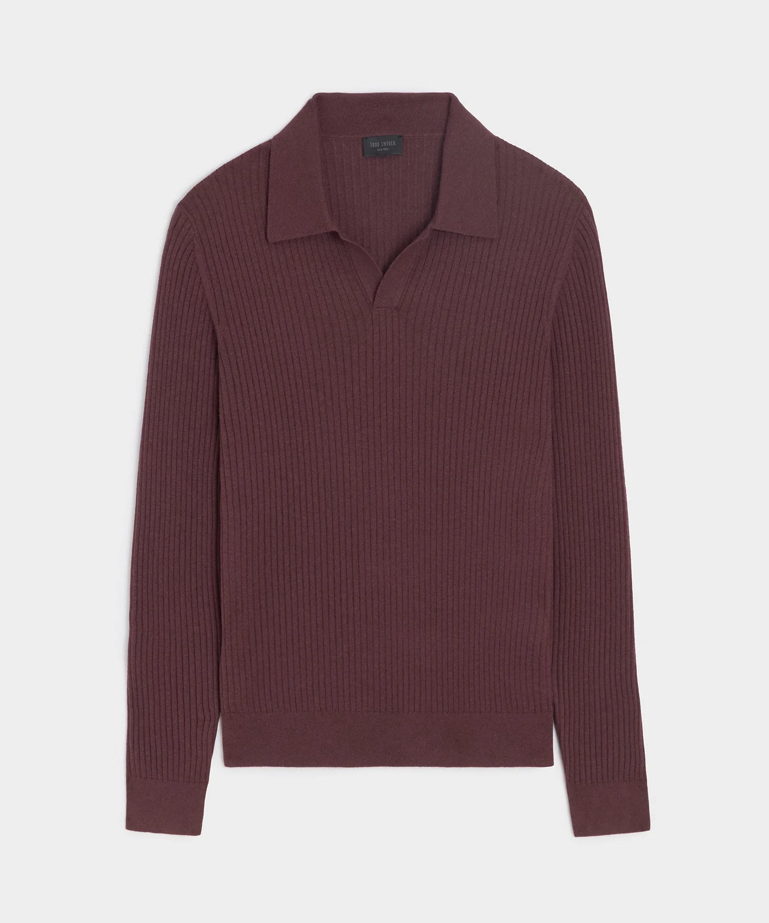 Silk-Cashmere Ribbed Montauk Sweater Polo - 1