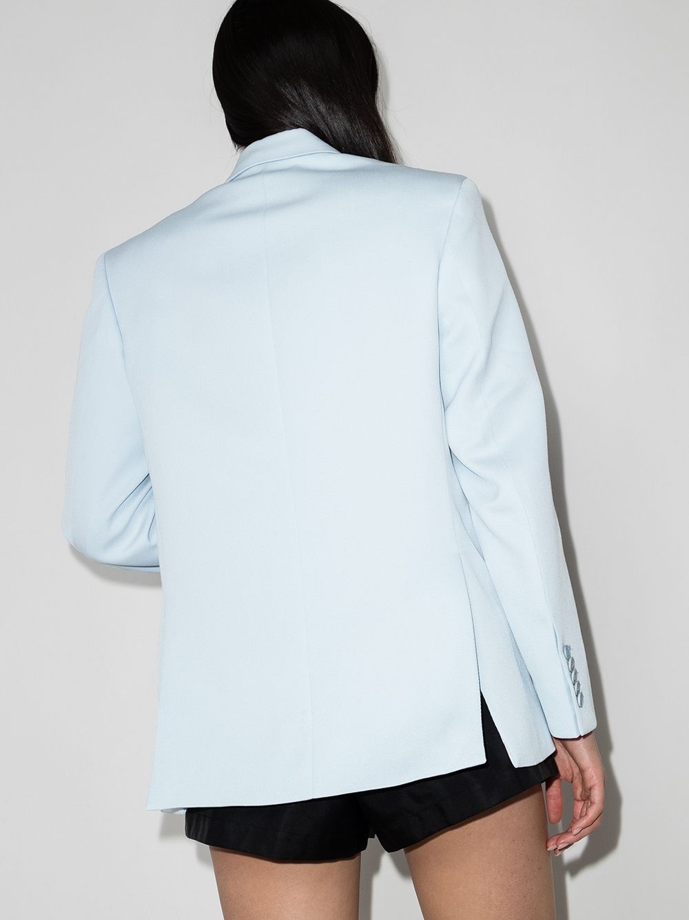 double-breasted wool blazer - 3
