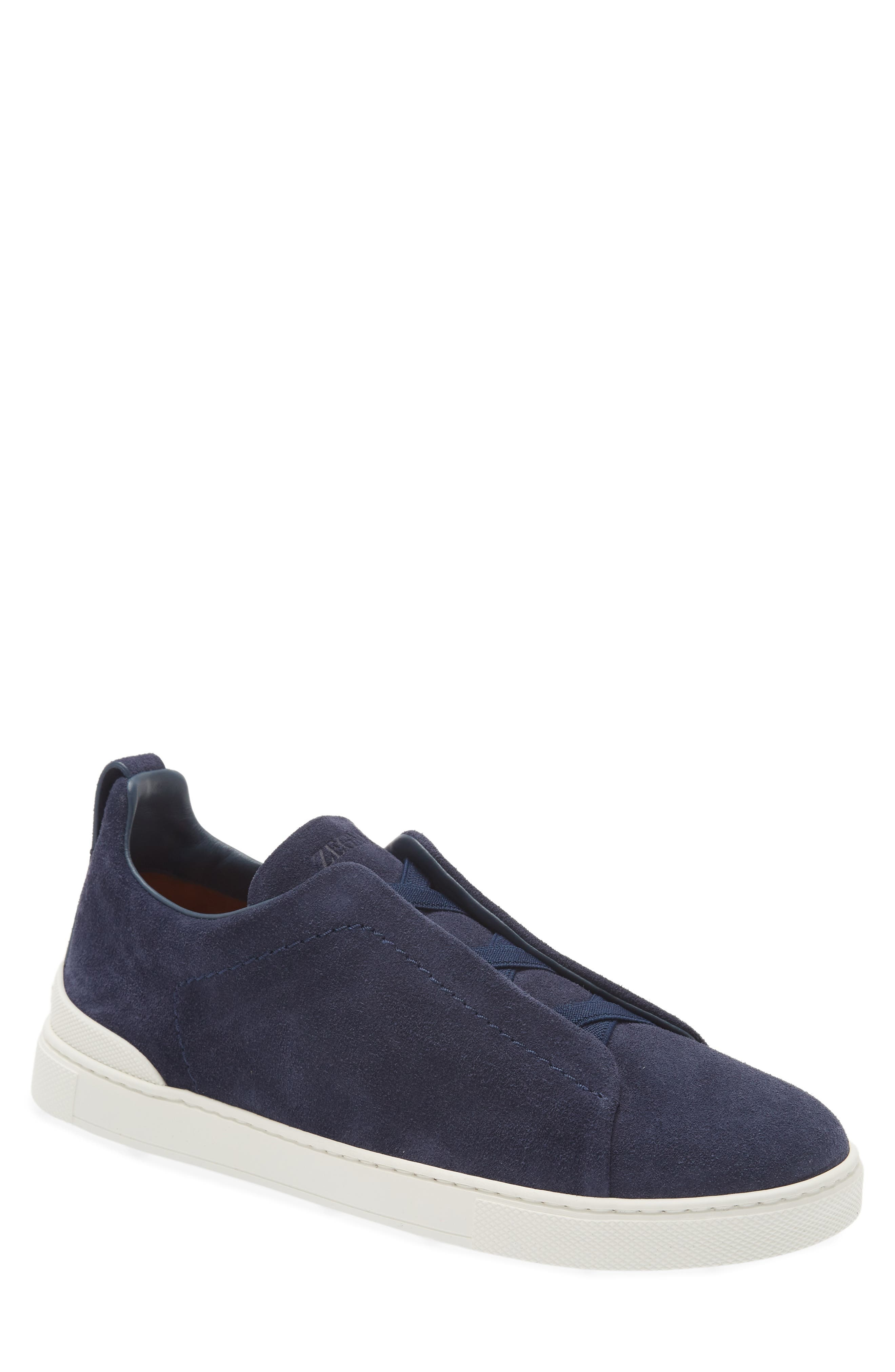 Triple Stitch Suede Slip-On Sneaker - 1