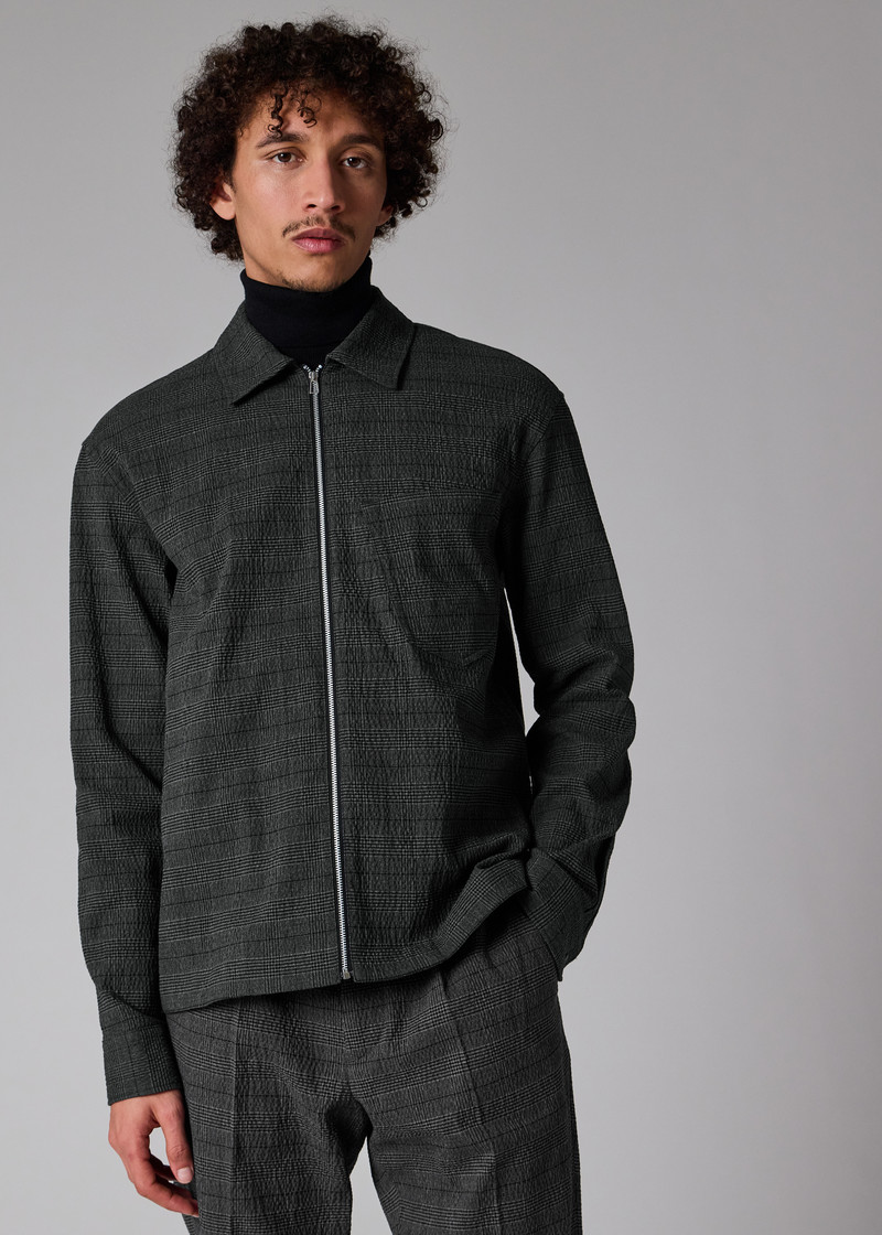 Grey Textured-Cotton Check Co-Ord Set 10