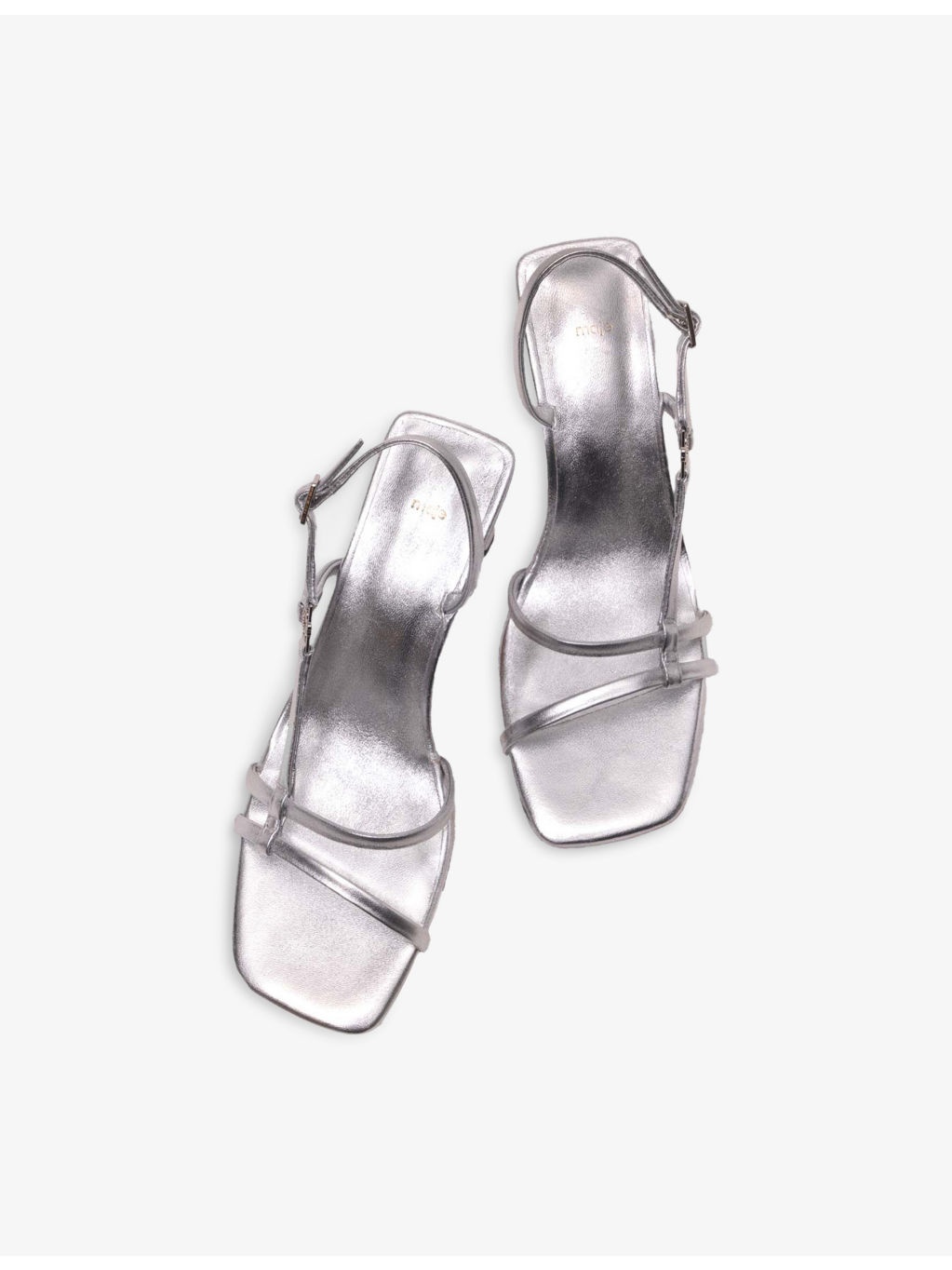 Clover-Embellished Metallic-Leather Heeled Sandals - 2
