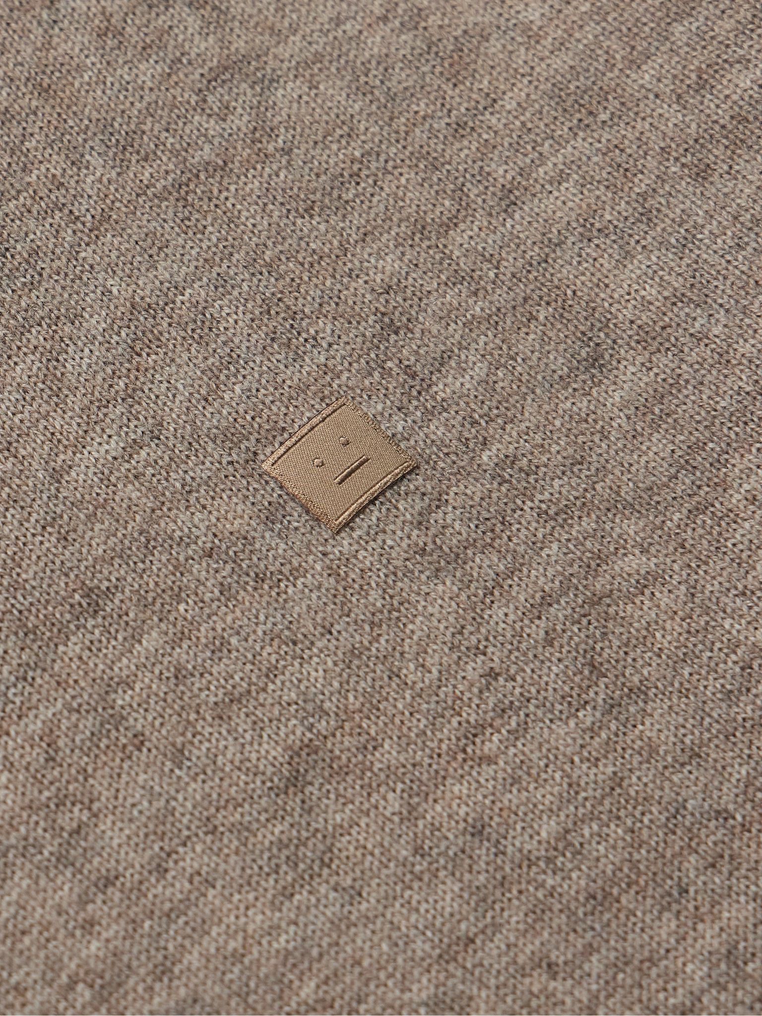Kalas Logo-Appliquéd Wool and Yak-Blend Sweater Neutral - 4