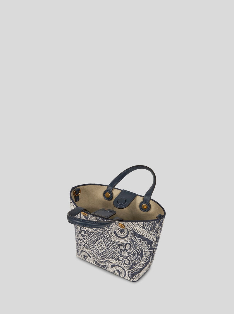 ETRO ESSENTIAL MINI JACQUARD DENIM TOTE BAG 4