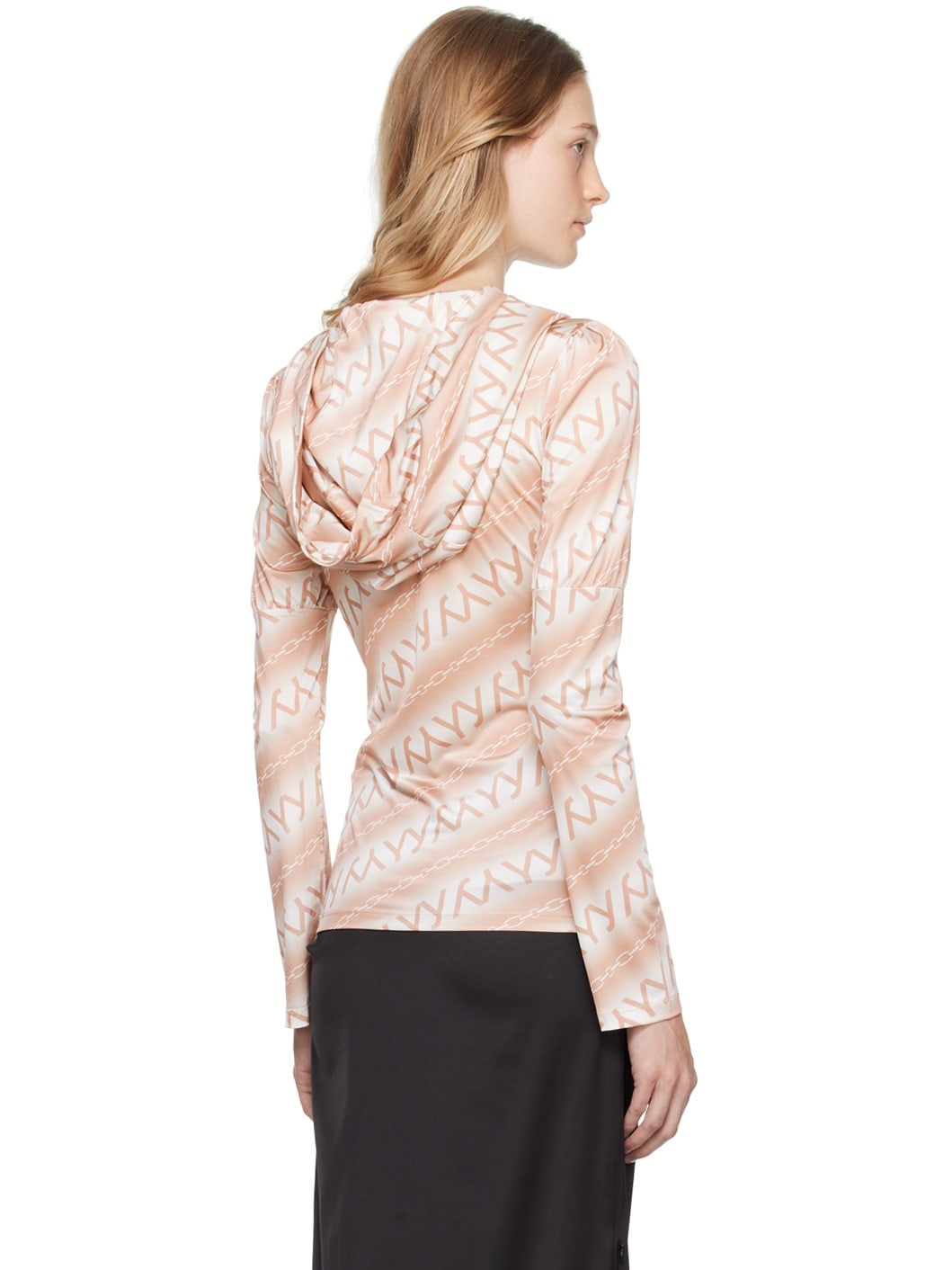 Beige Chain Hoodie - 3