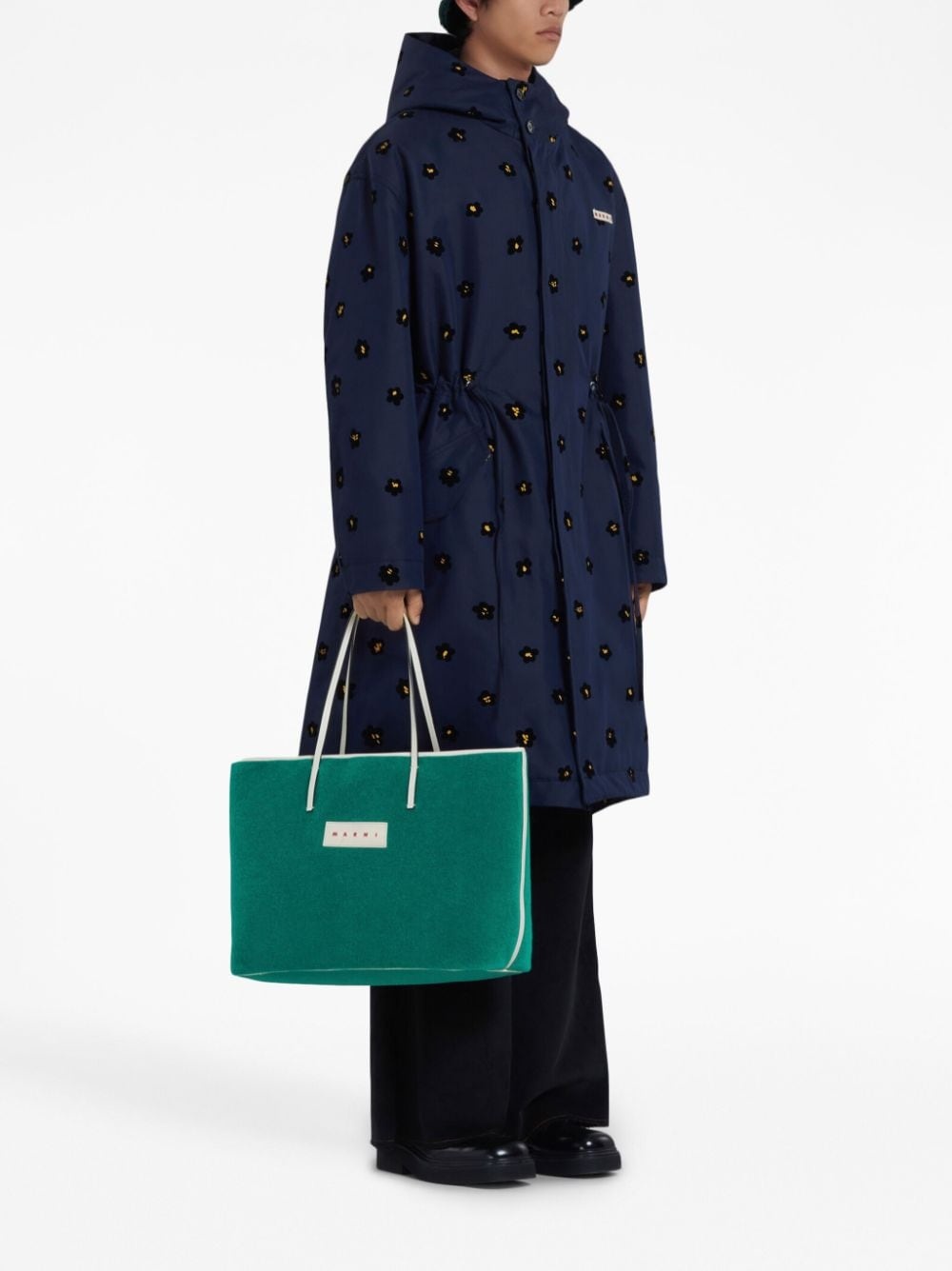 floral-print parka - 2