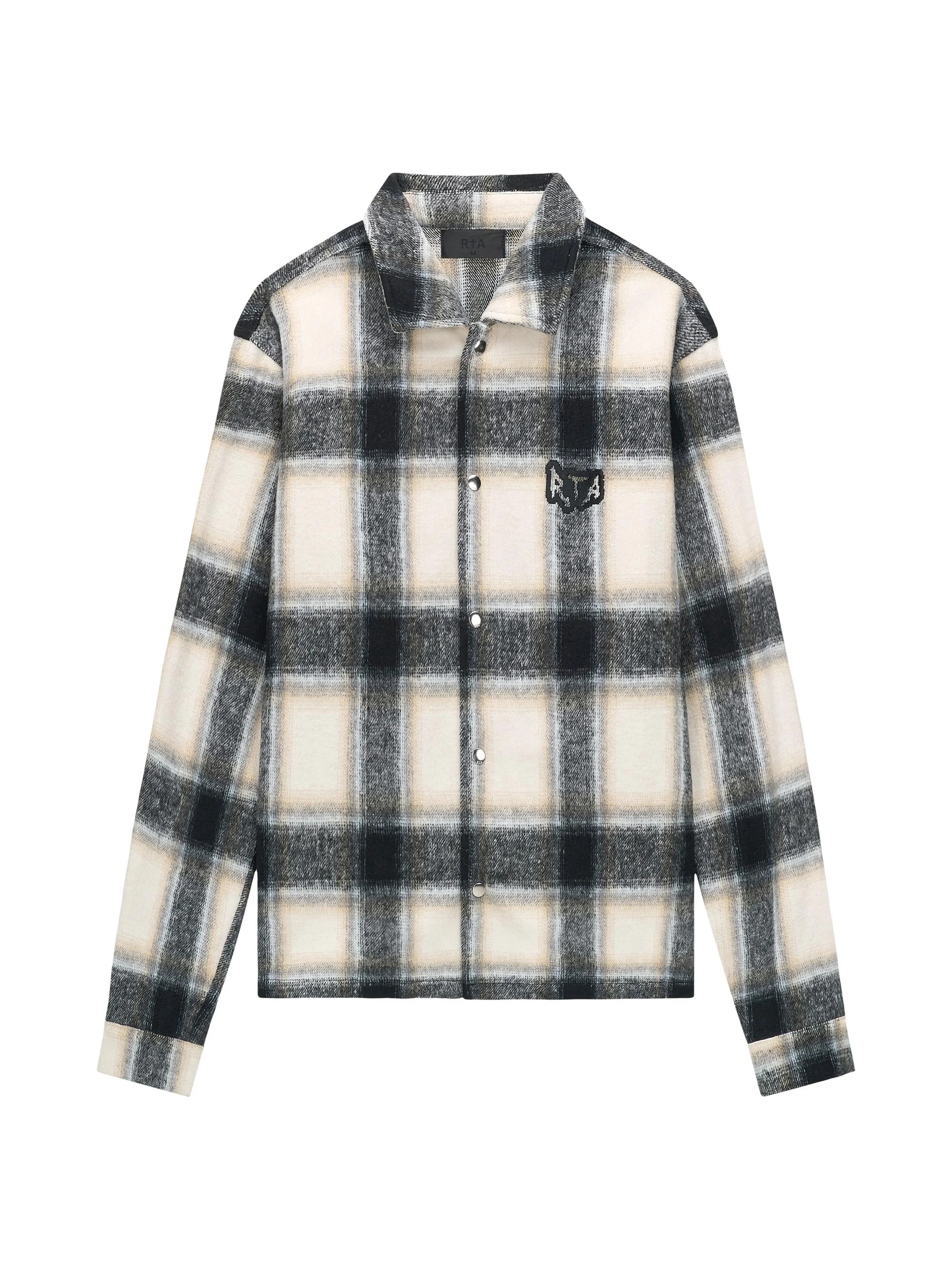 Men's Parlan Plaid Cotton Button-Front Shirt - Ivory Cross Circuit Board - 1