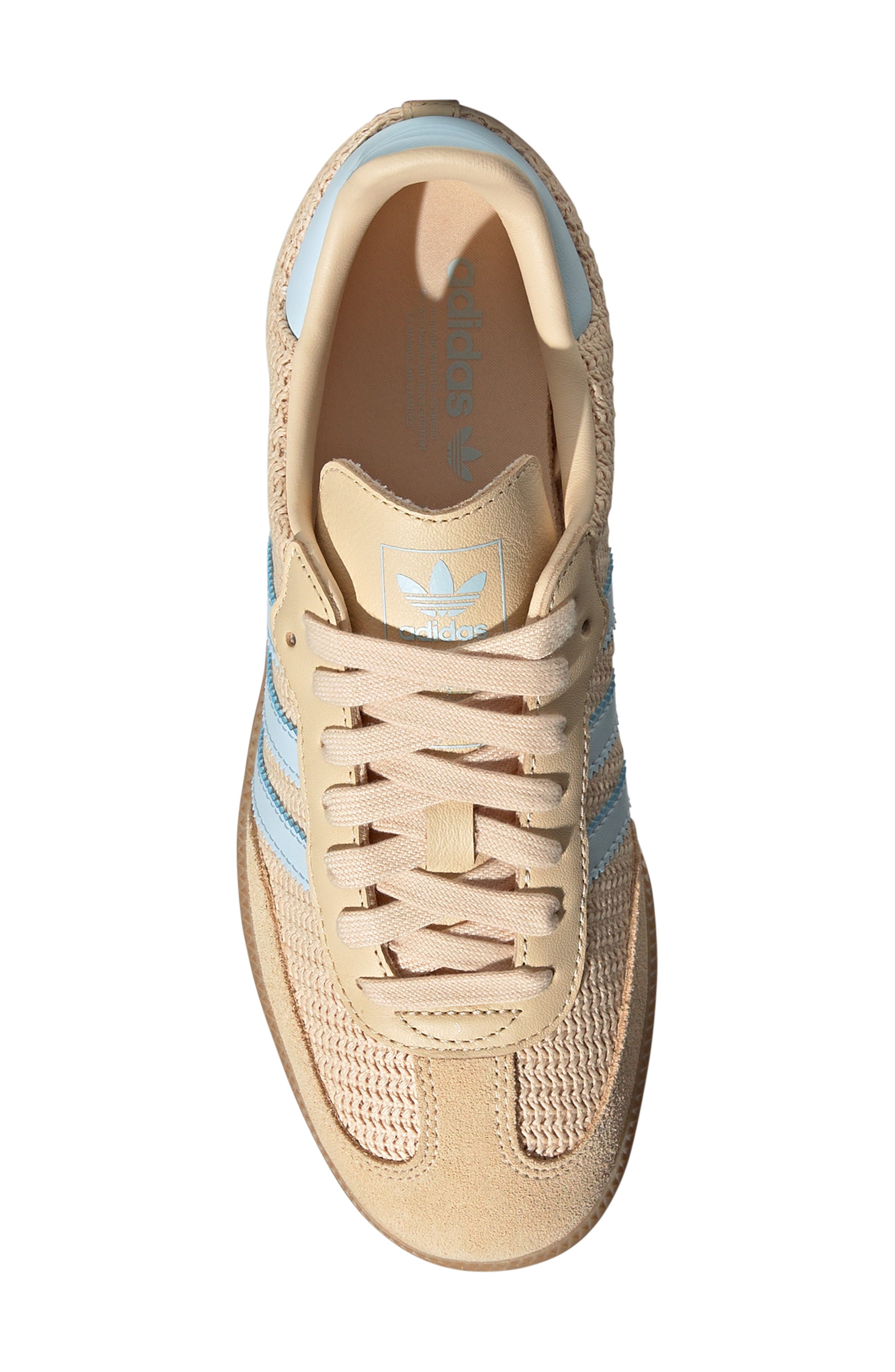 adidas Samba OG Sneaker in Sand Strata/Sky Tint at Nordstrom - 4