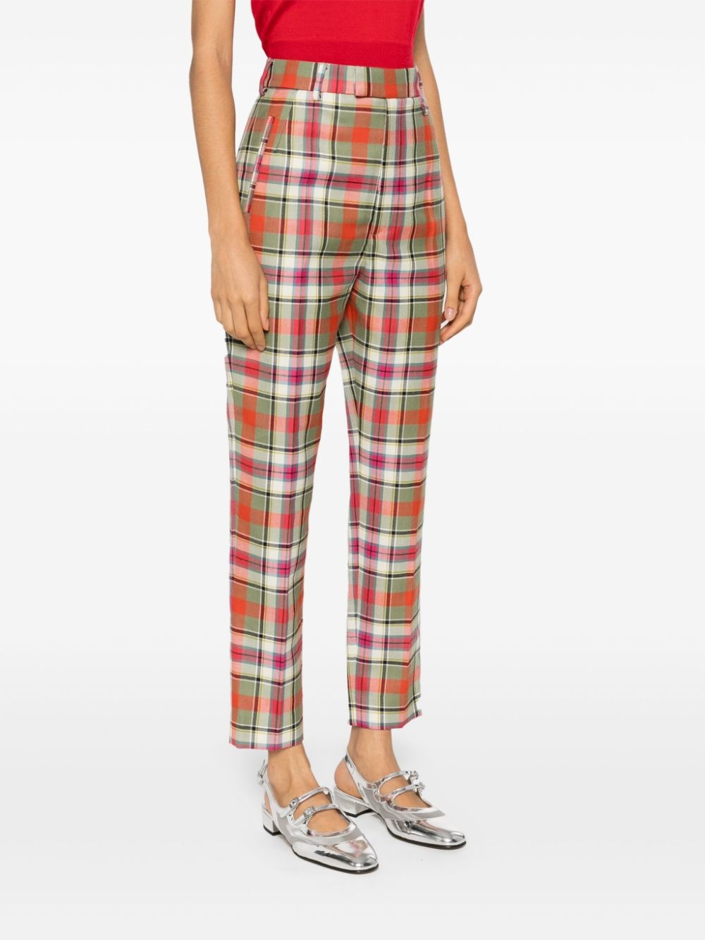 checked Cigarette trousers - 3
