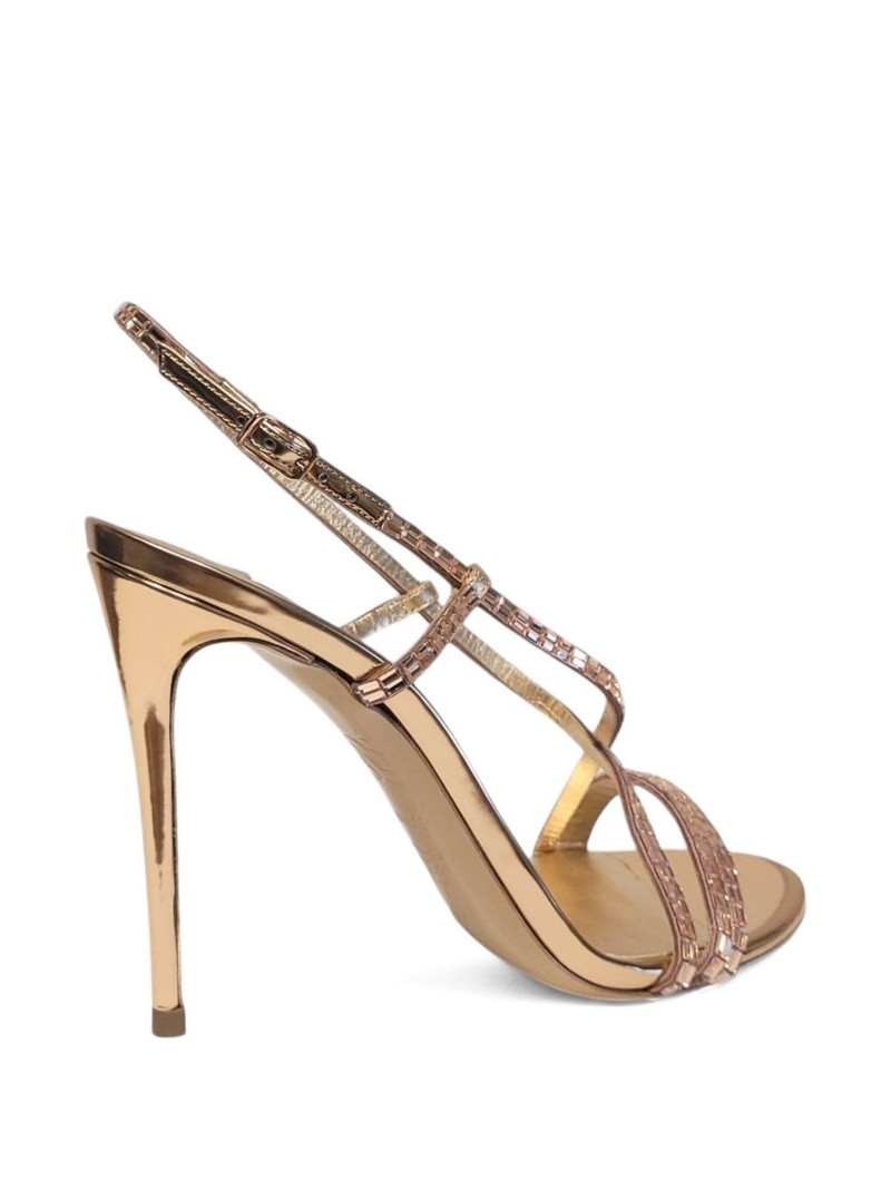 CASADEI 100mm crystal-embellished slingback sandals outlook