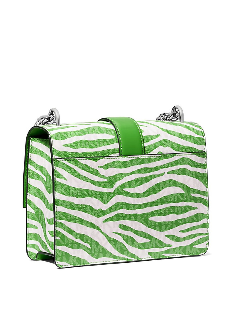 MICHAEL KORS small Greenwich zebra flap shoulder bag outlook
