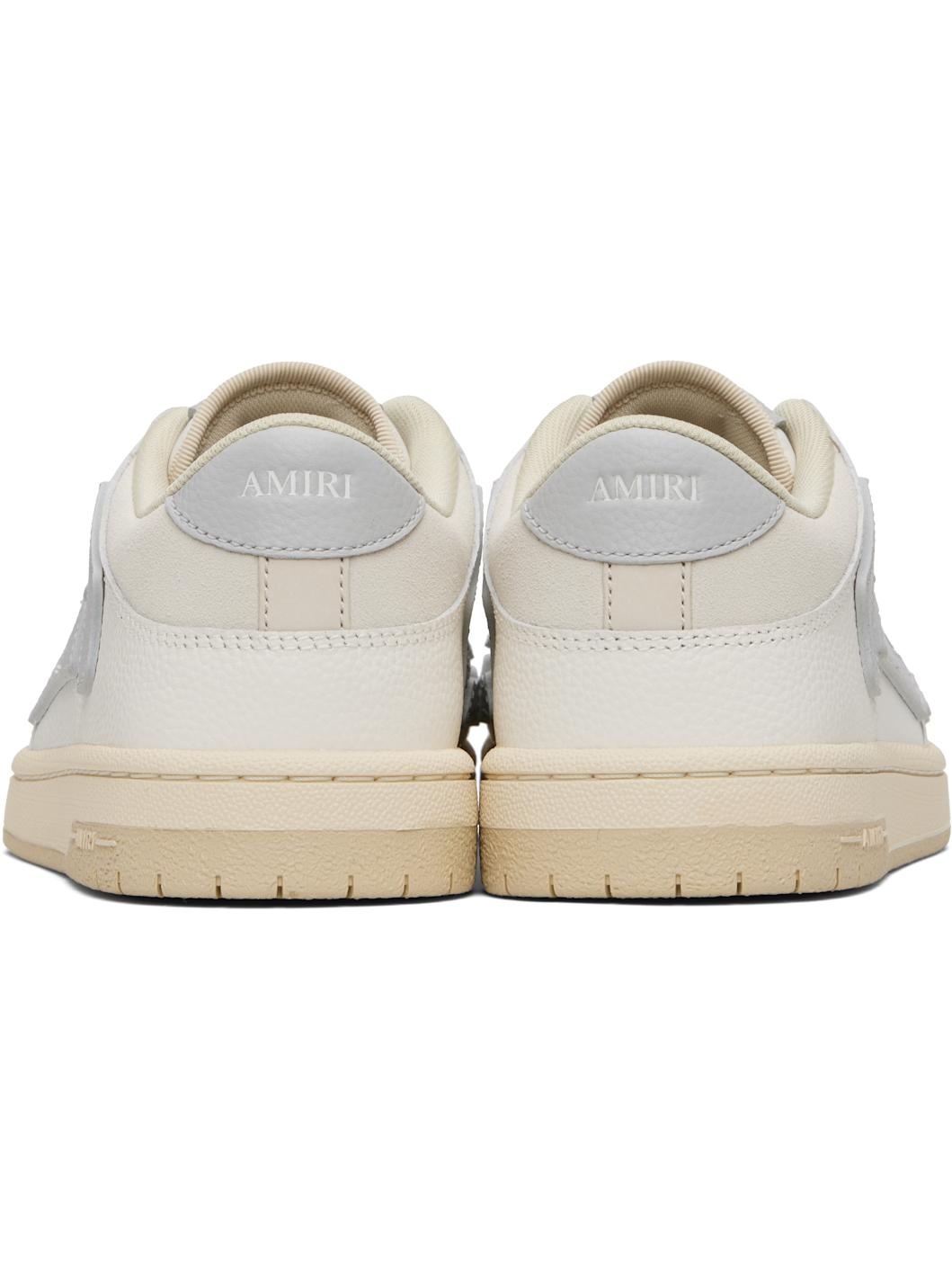 White & Gray Skel Top Low Sneakers - 2
