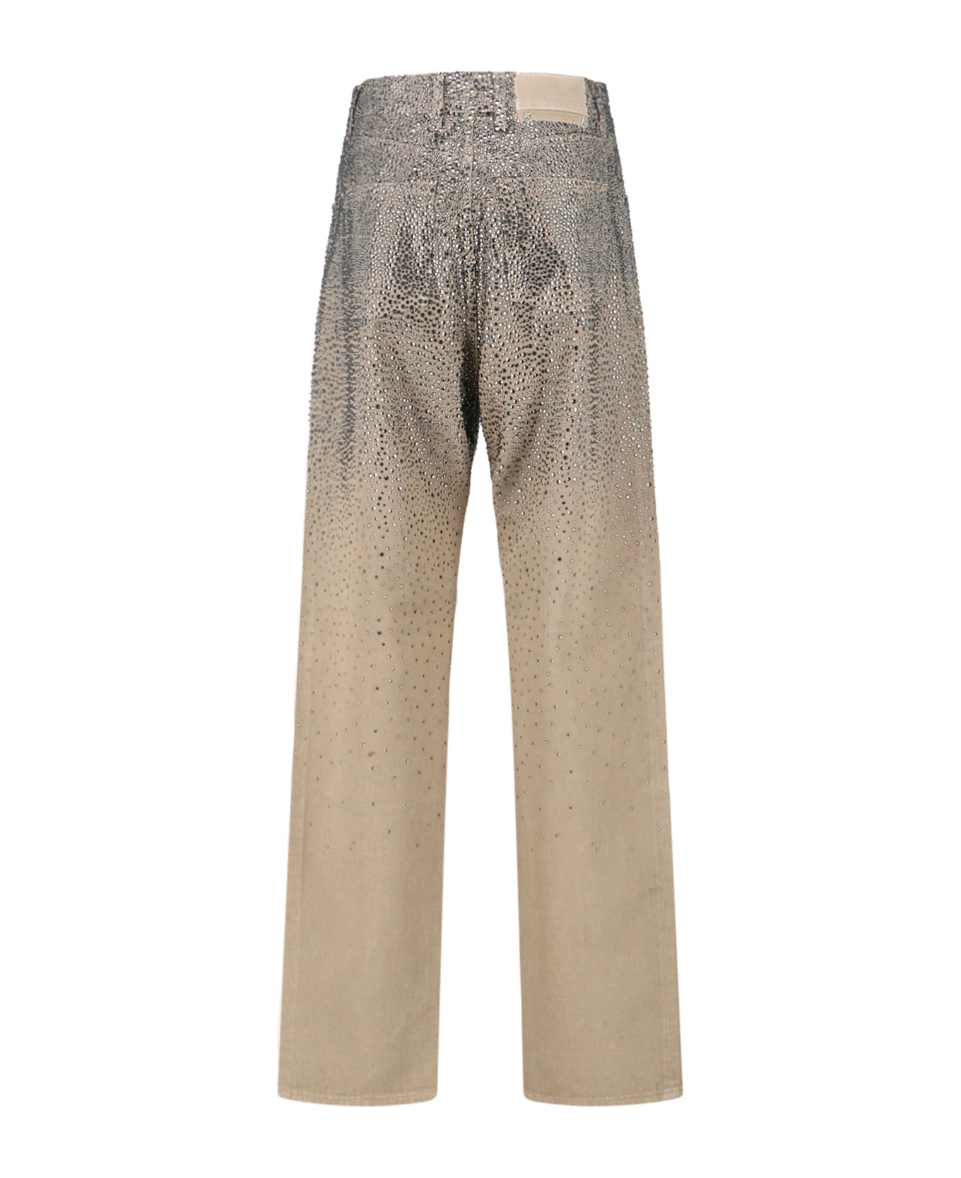 Straight Jeans With Rhinestones - 2