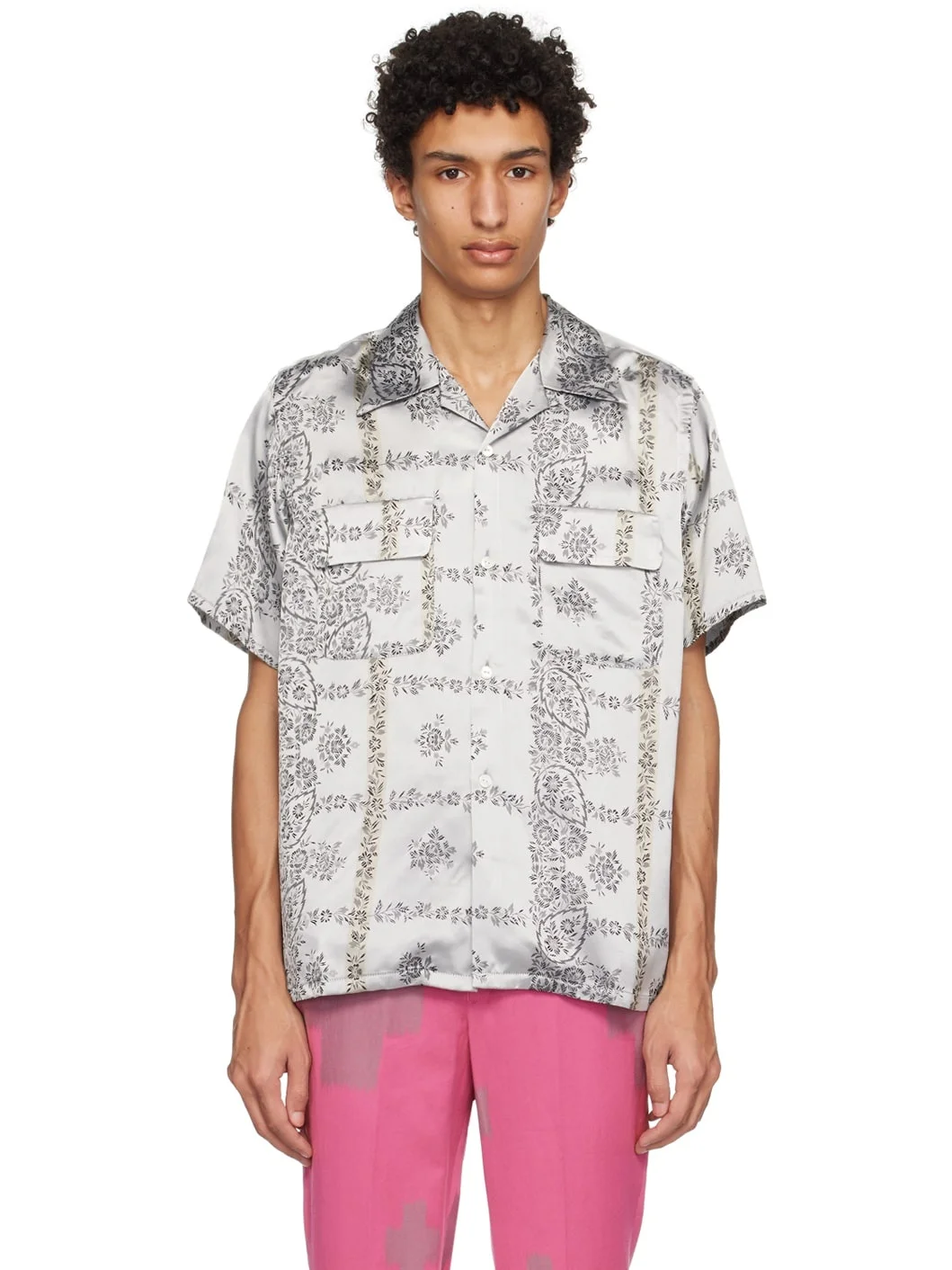 Gray Button Shirt - 1