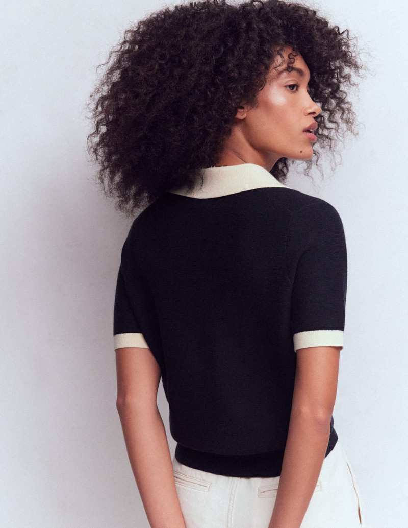 Grace Colour Block T-Shirt-Navy 4