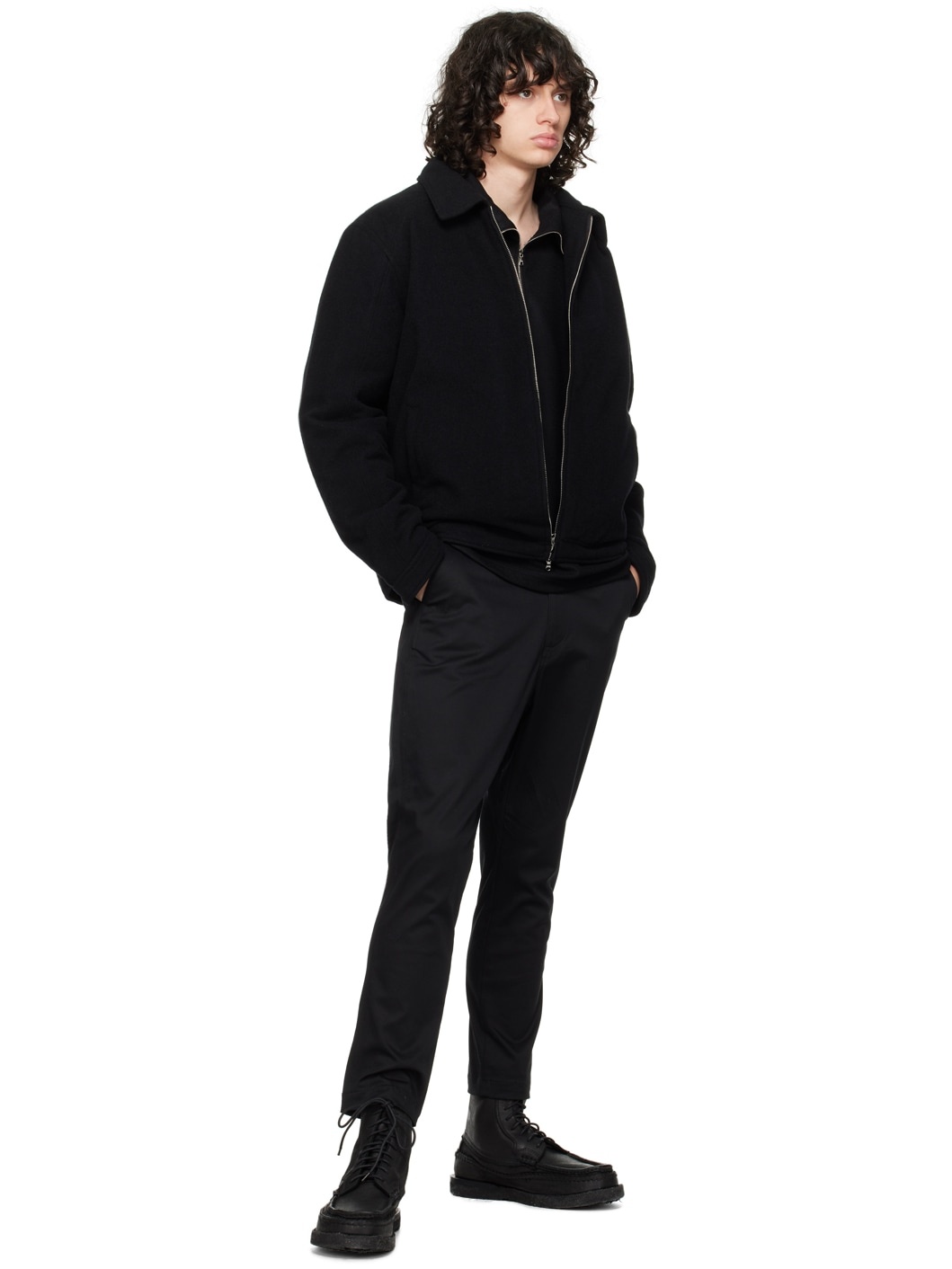 Black Slim-Fit Trousers - 4