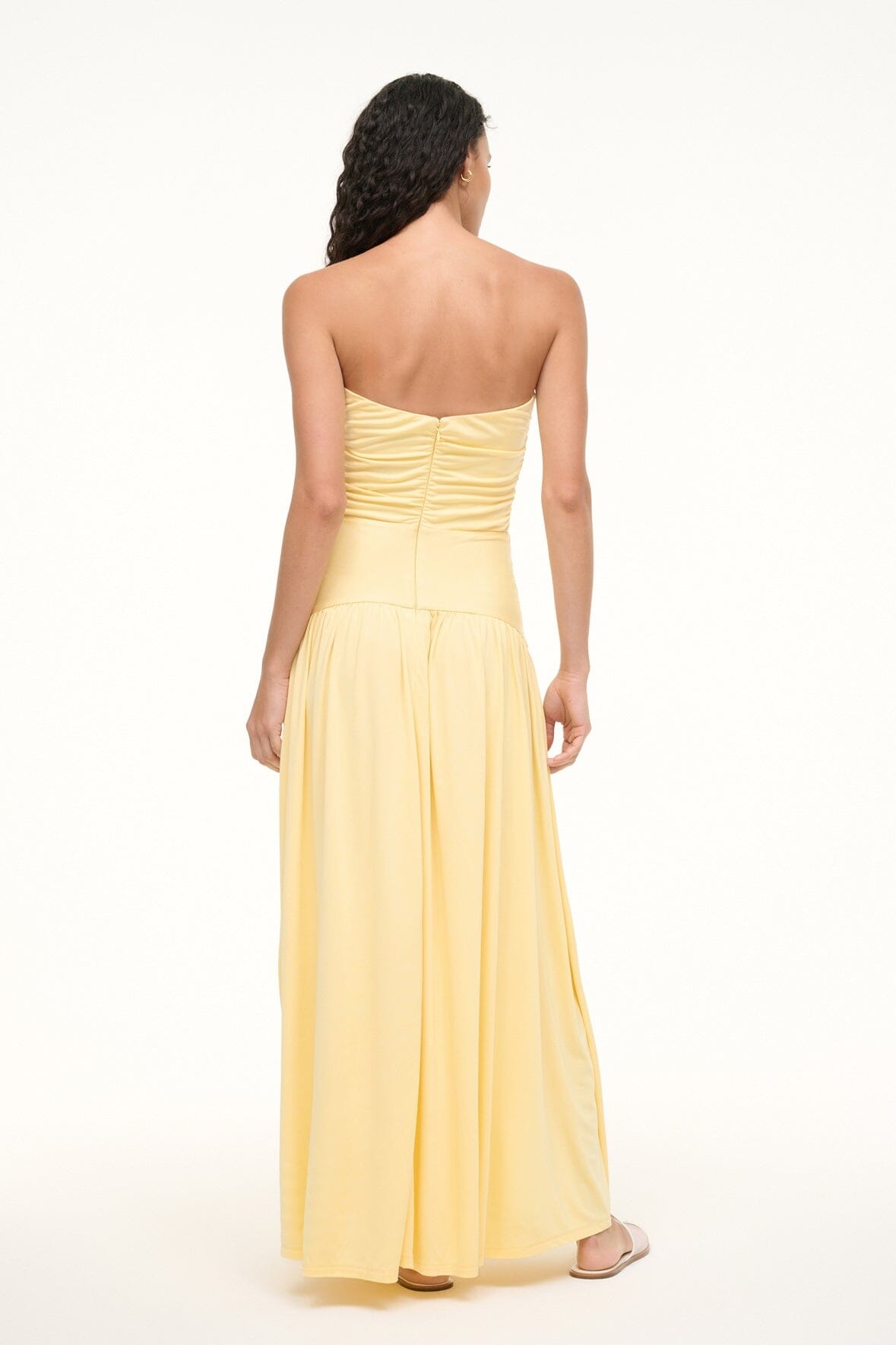 STAUD MARIANA DRESS PALE HONEY - 3