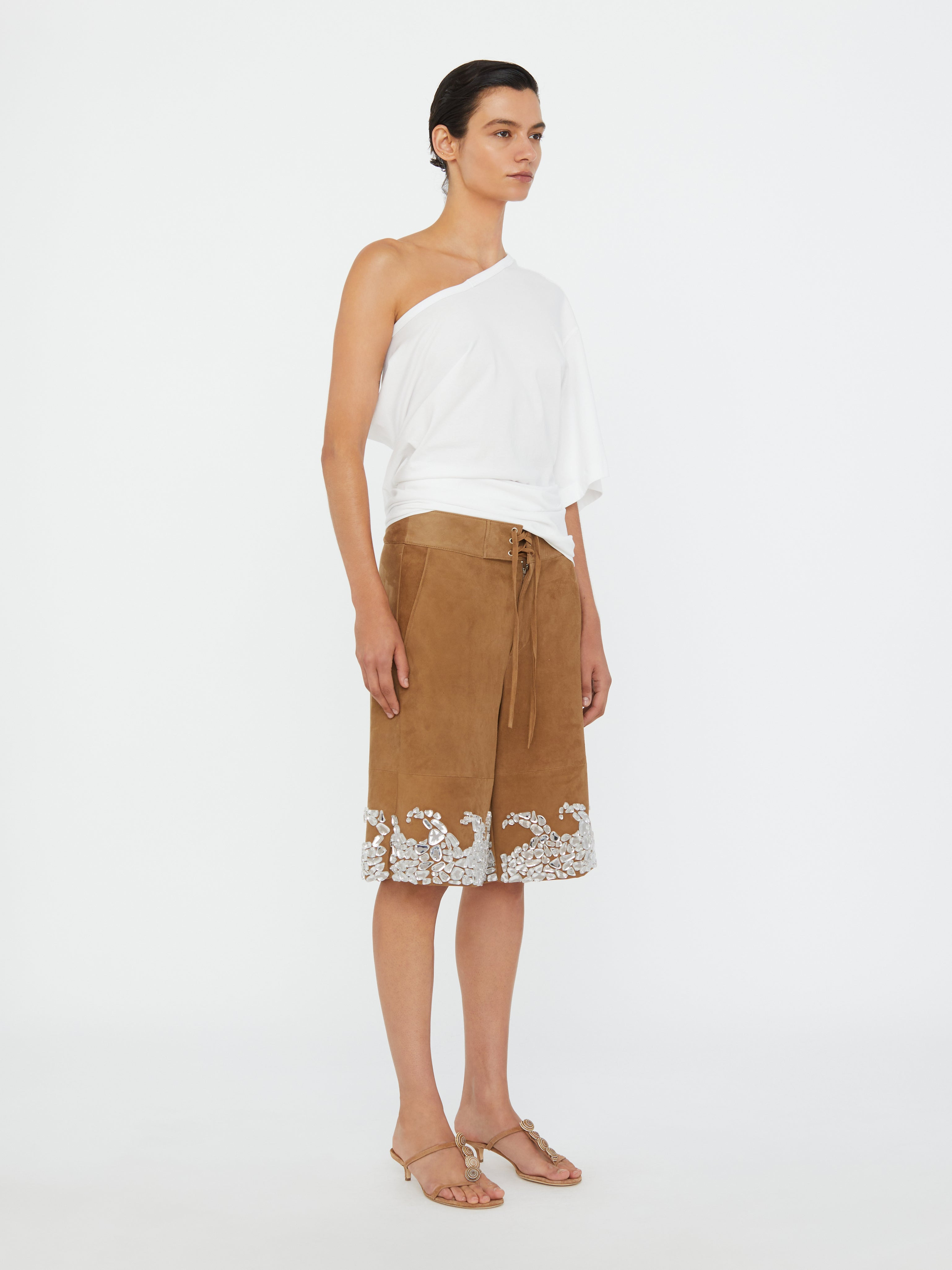 One Shoulder Draped Tee - 3
