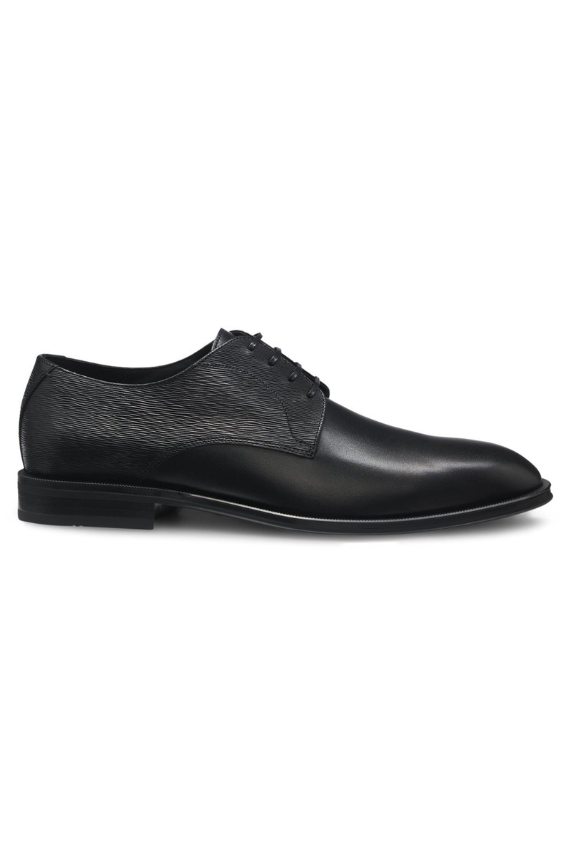 PLAIN AND STRUCTURED DERBY SHOES IN LEATHER 1