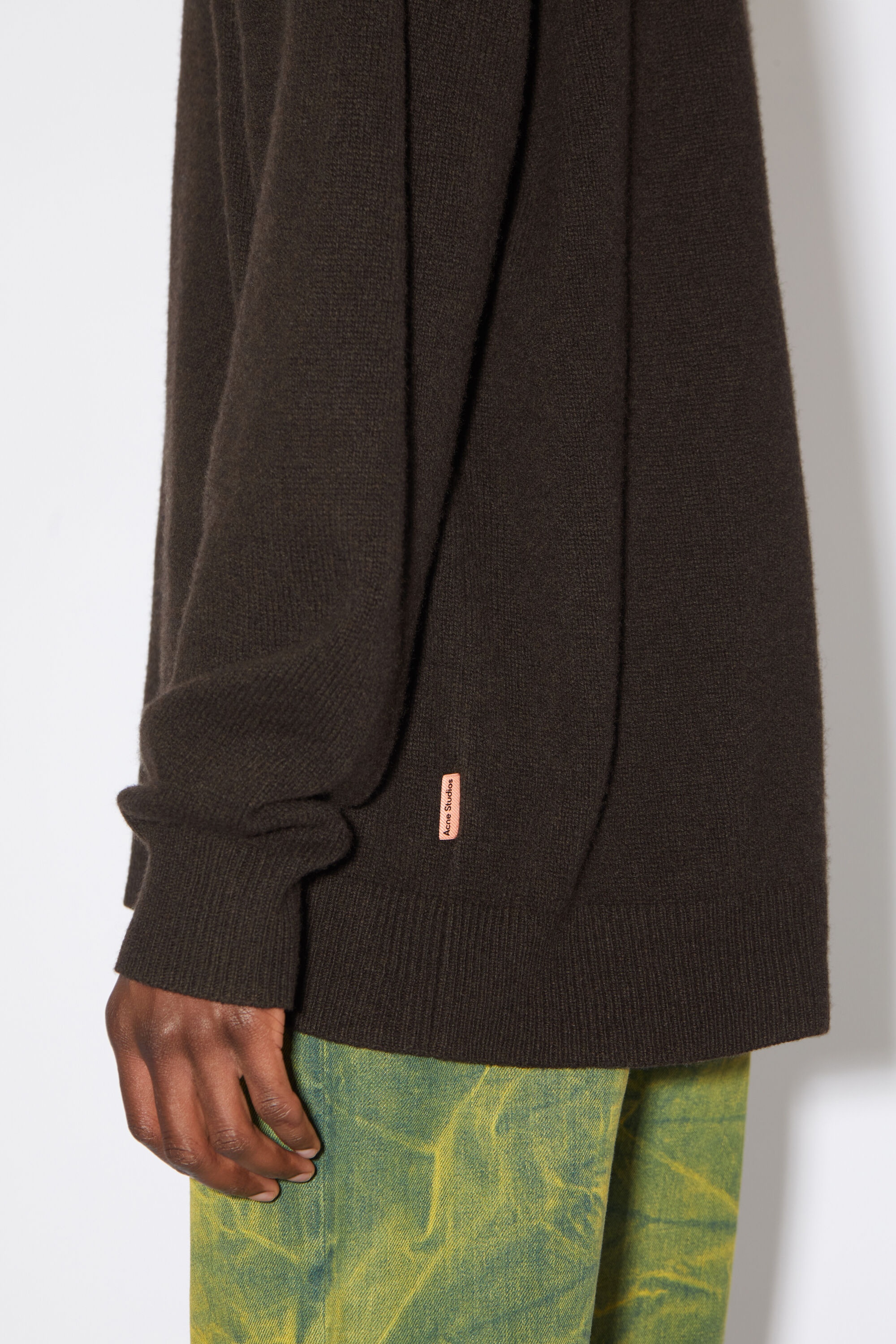 Wool cashmere hoodie - Dark brown - 5