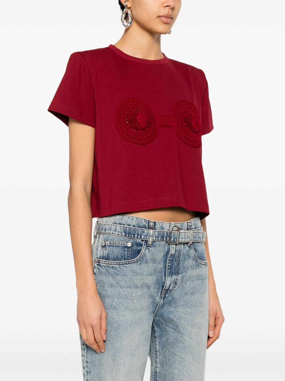 crochet-bra T-shirt - 3
