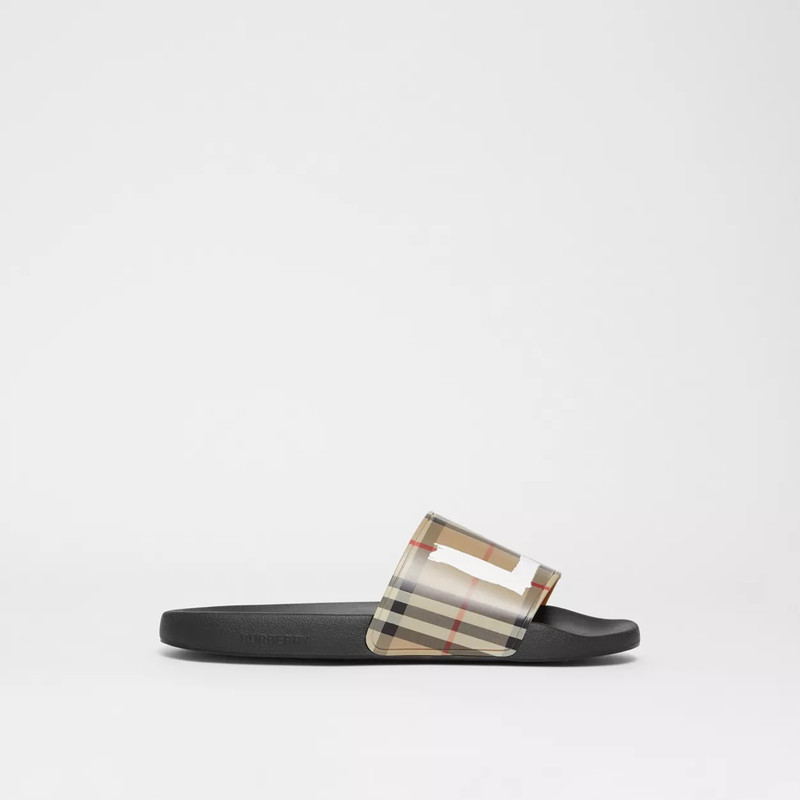 Love Print Vintage Check Slides 1