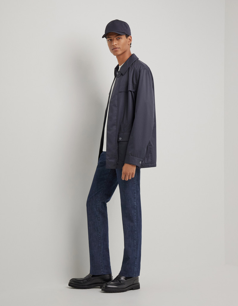 Canali CANALI NUVOLA MAESTRALE BLUE TECHNICAL FABRIC FIELD JACKET outlook