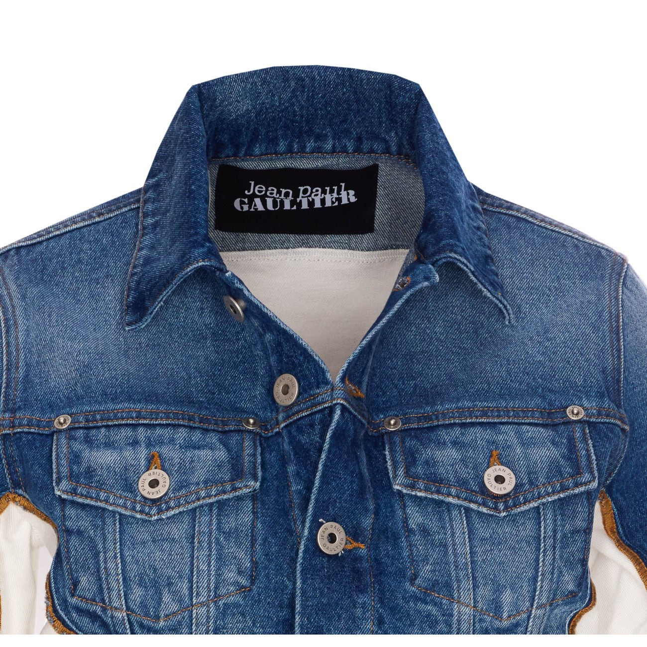 Jean Paul Gaultier Women Petit Grand Trompe L'oeil Denim Jacket - 4