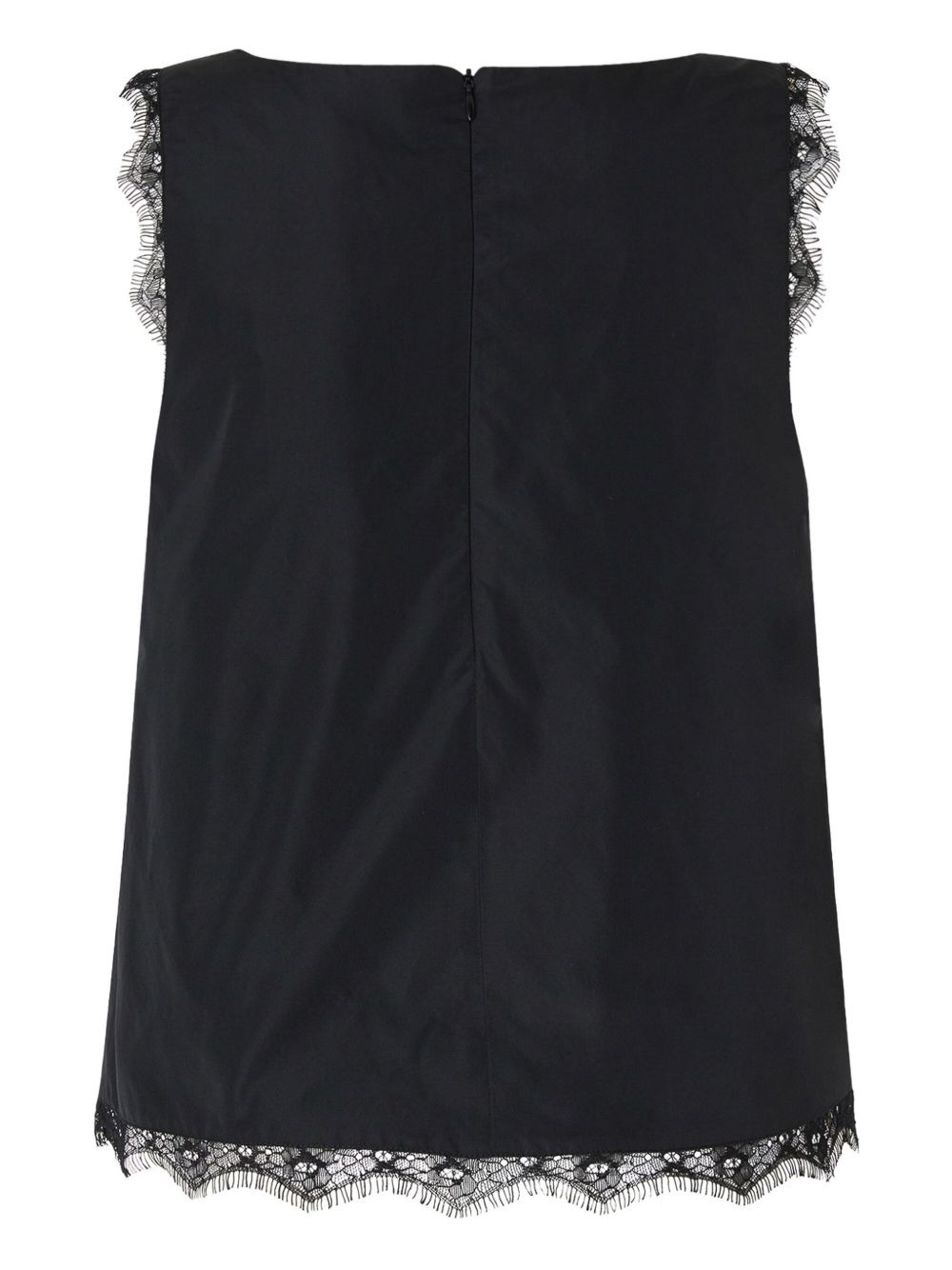 lace-trimmed top - 2