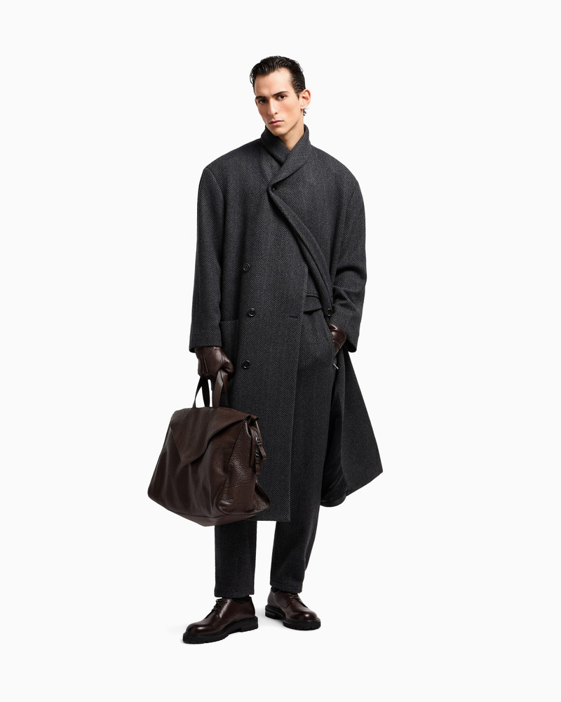 COAT IN CHEVRON CASHMERE CLOTH 2