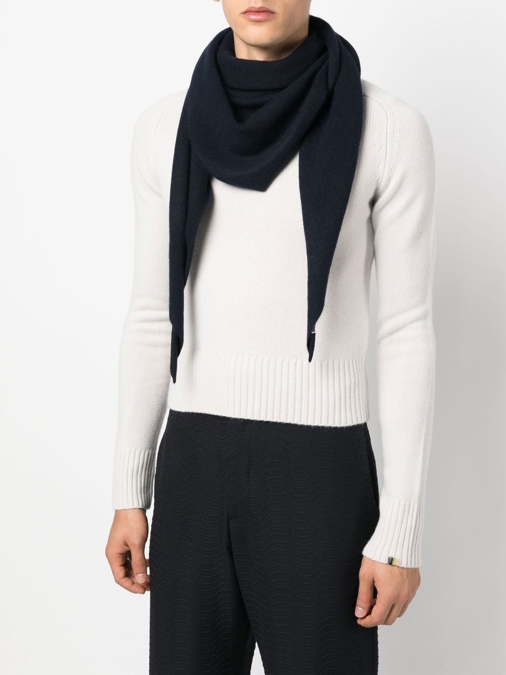cashmere fine-knit scarf - 2