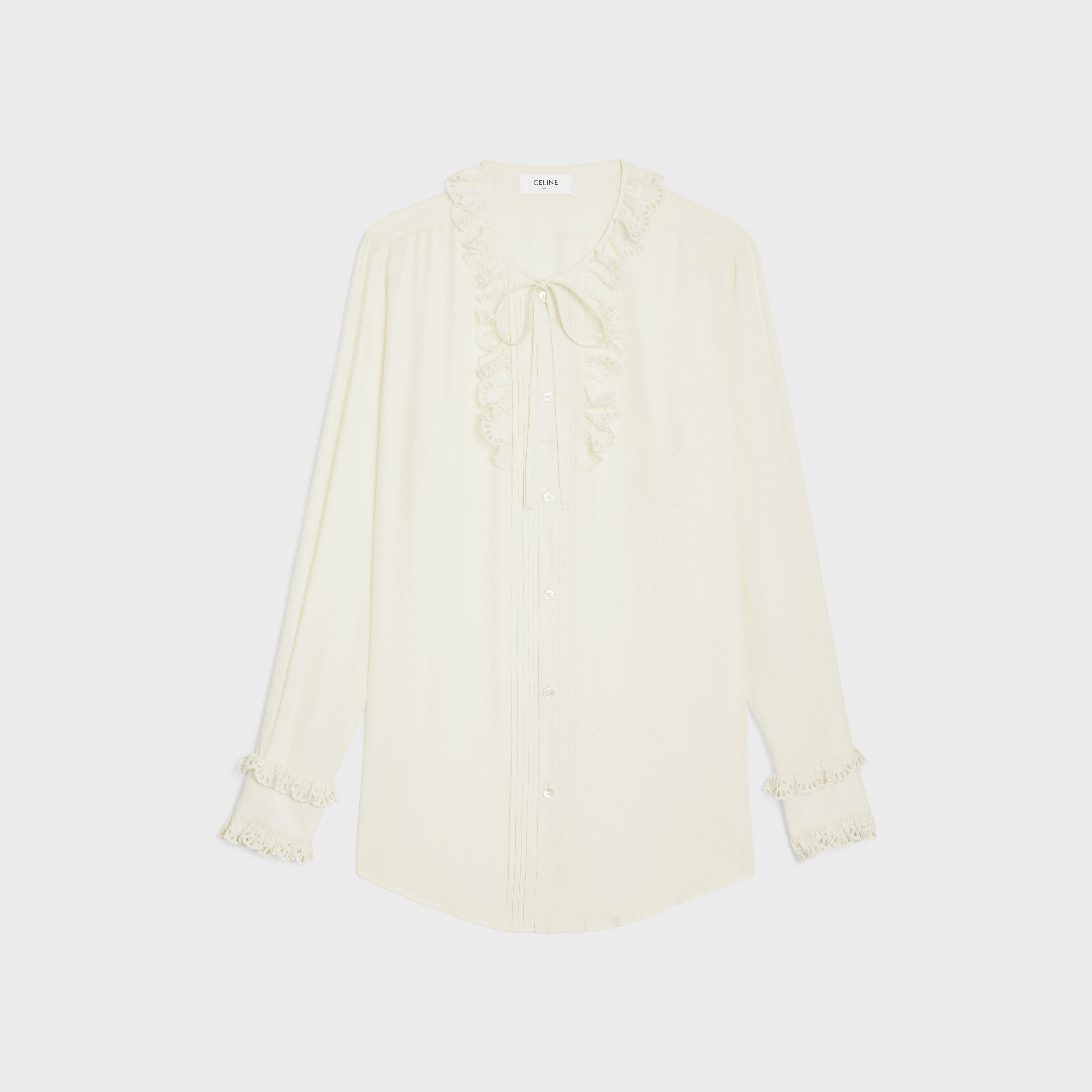 romy shirt in silk crepe and acetate - 1