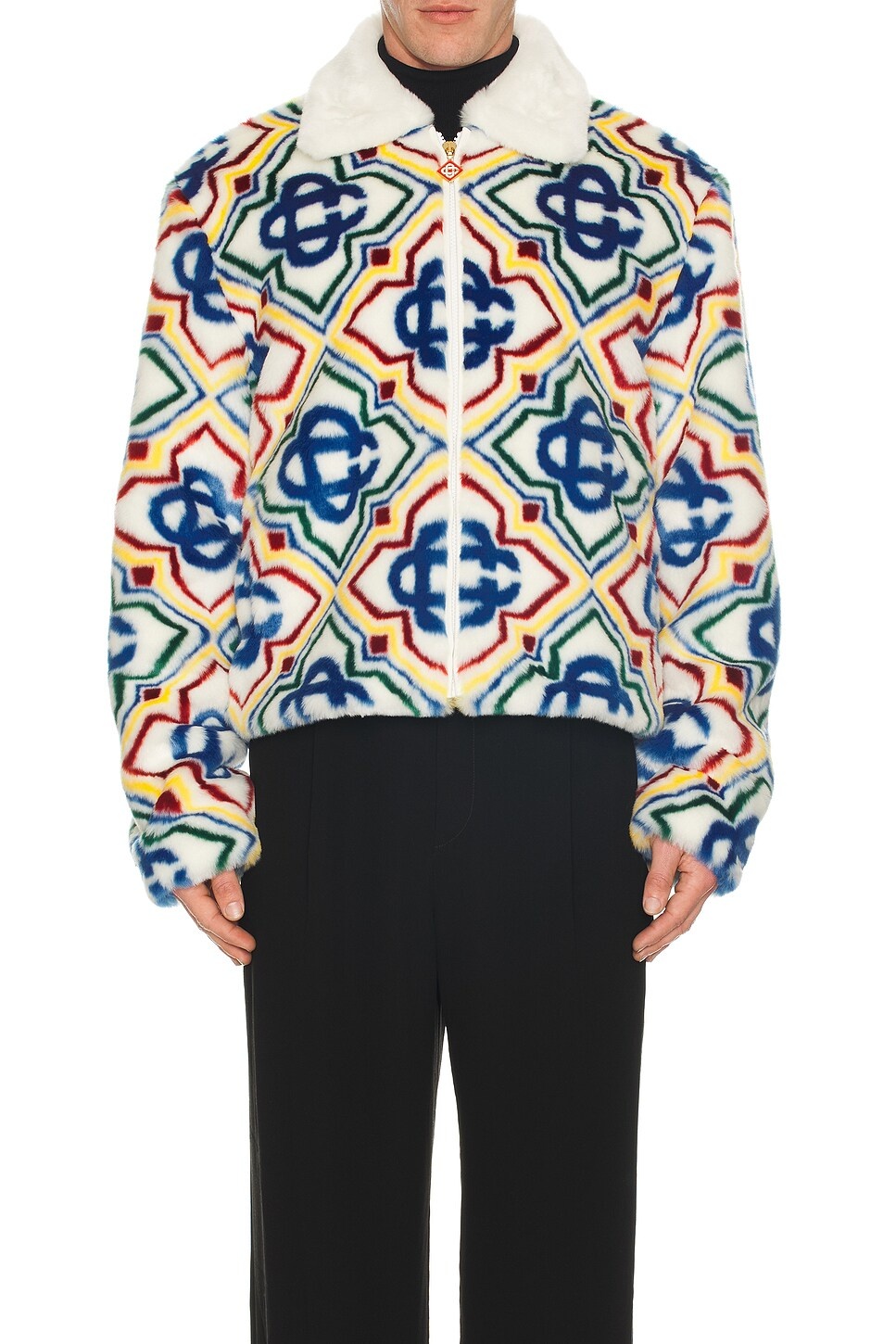Collared Faux Fur Jacket - 4