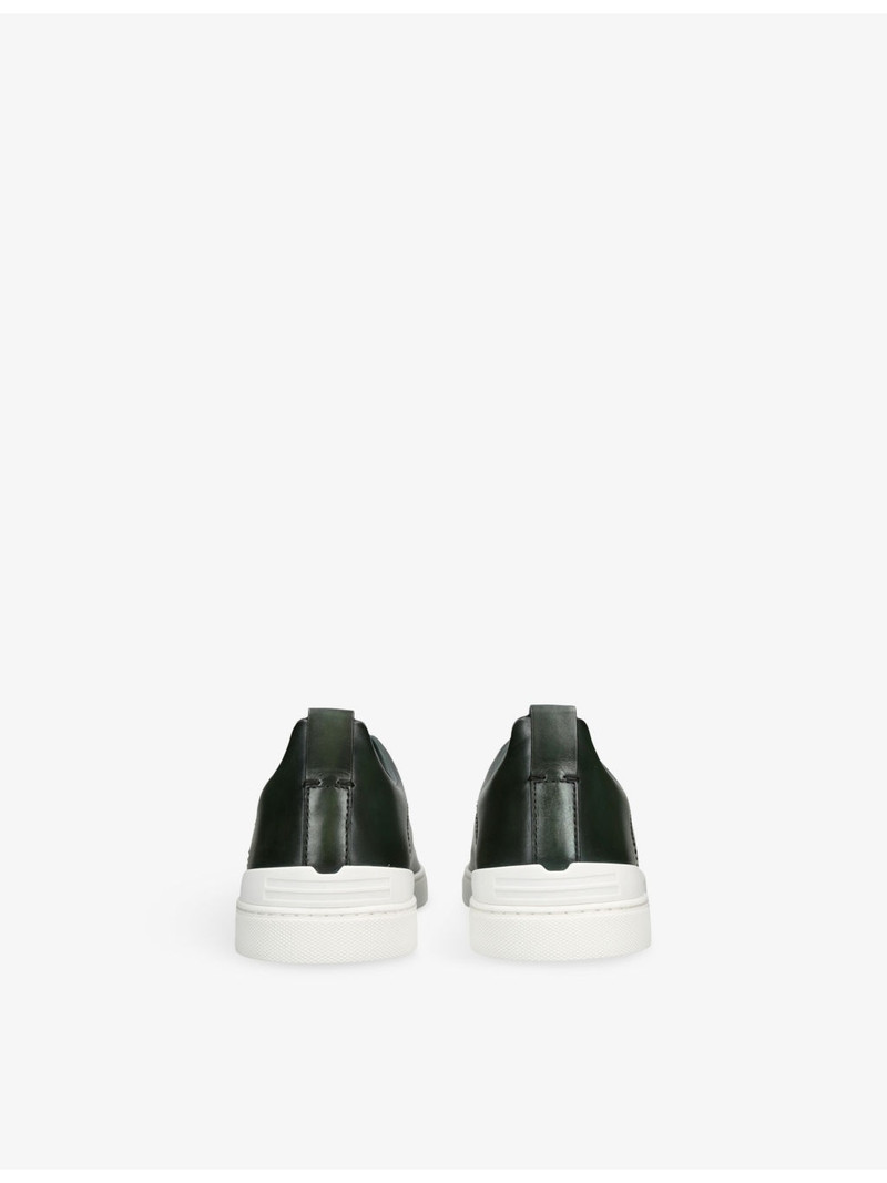 ZEGNA Triple Stitch Leather Low-Top Trainers outlook