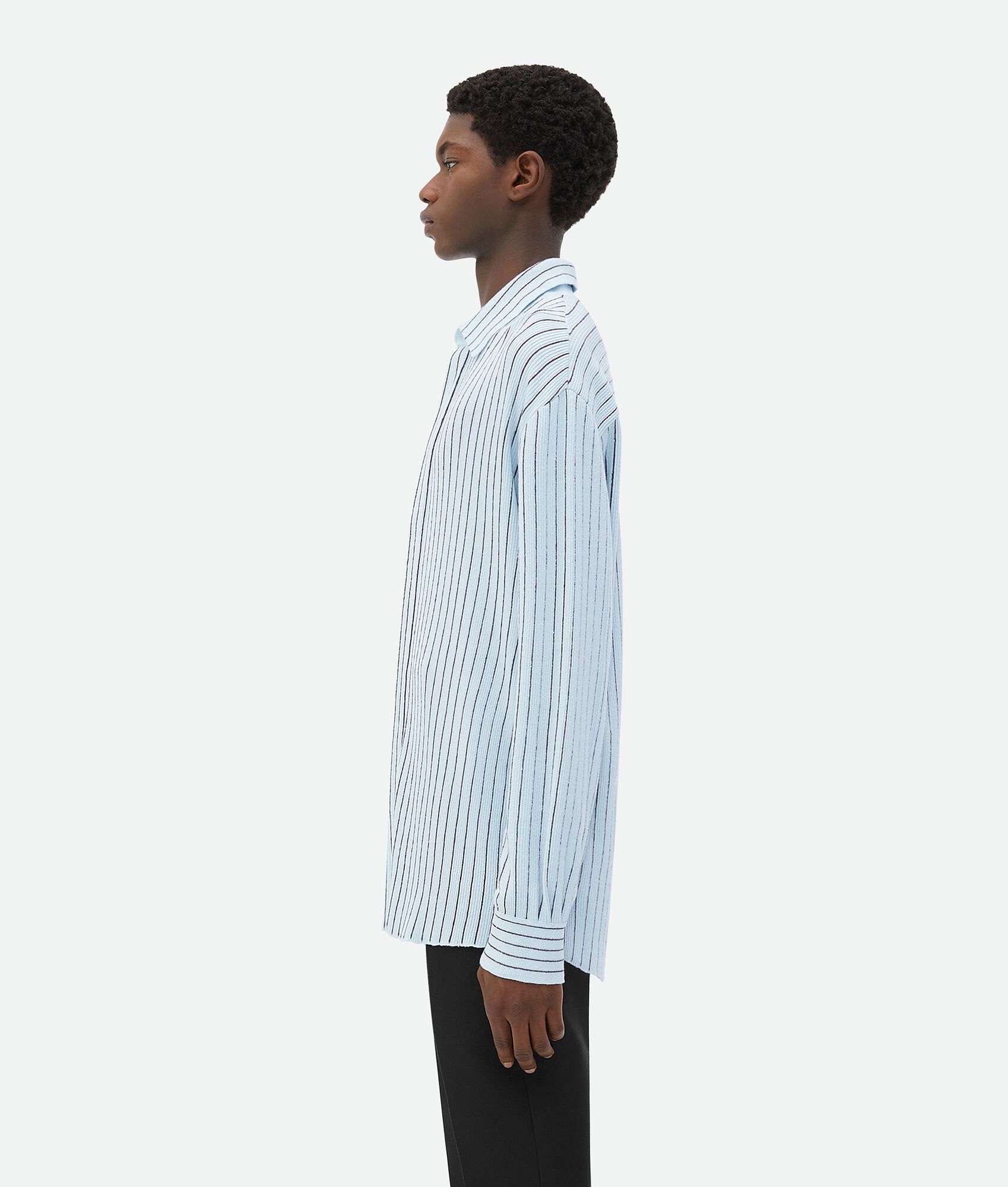 Pinstripe Knitted Linen Shirt - 2