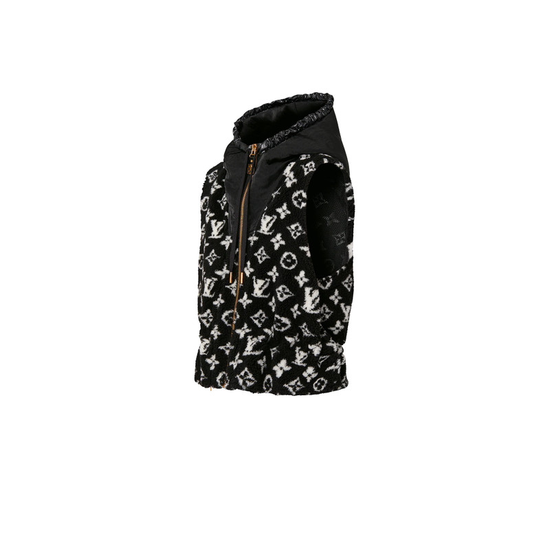 Louis Vuitton Sleeveless Hooded Monogram Teddy Jacket outlook