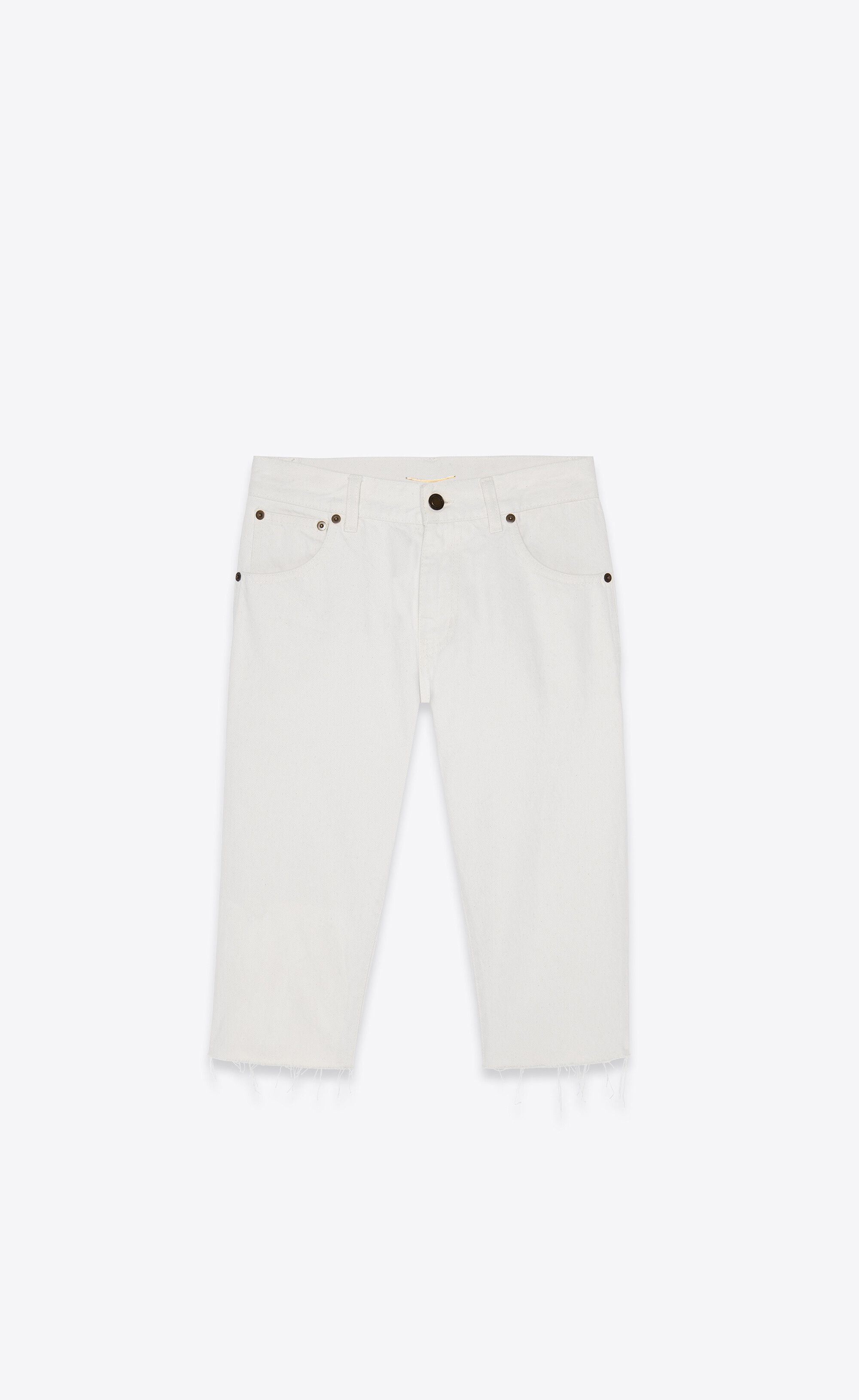 long bermuda shorts in caribbean white denim - 1