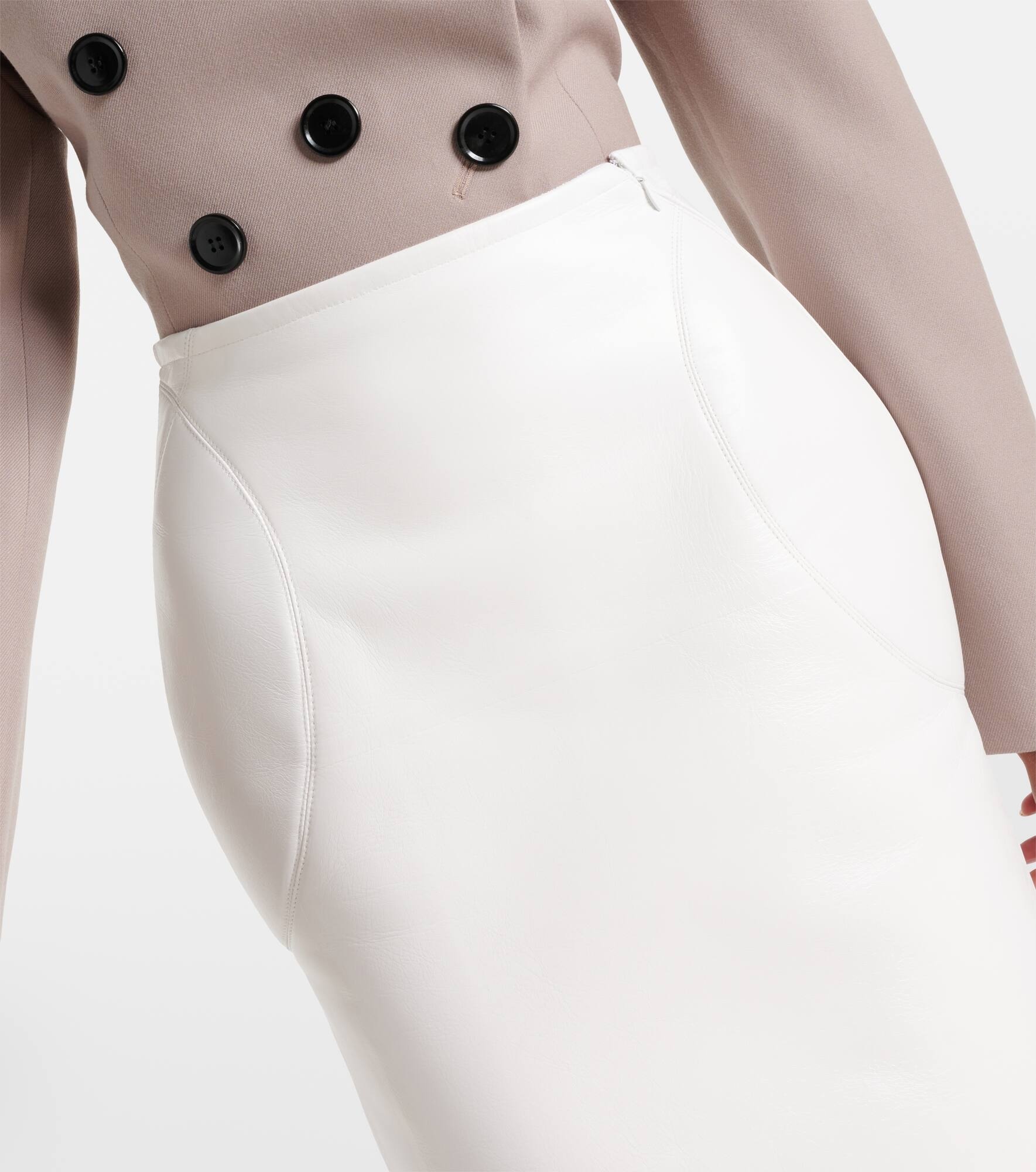 Leather pencil skirt - 4
