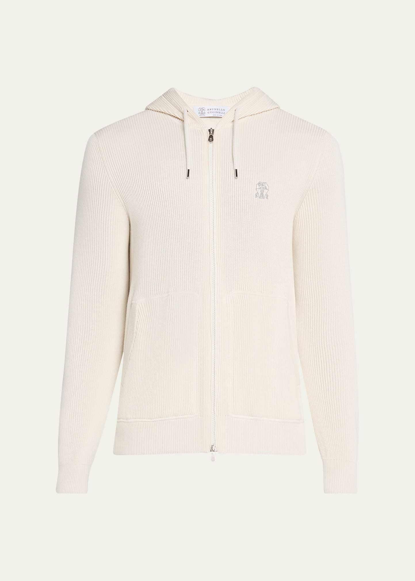 Men's Ribbed Full-Zip Hoodie - 1