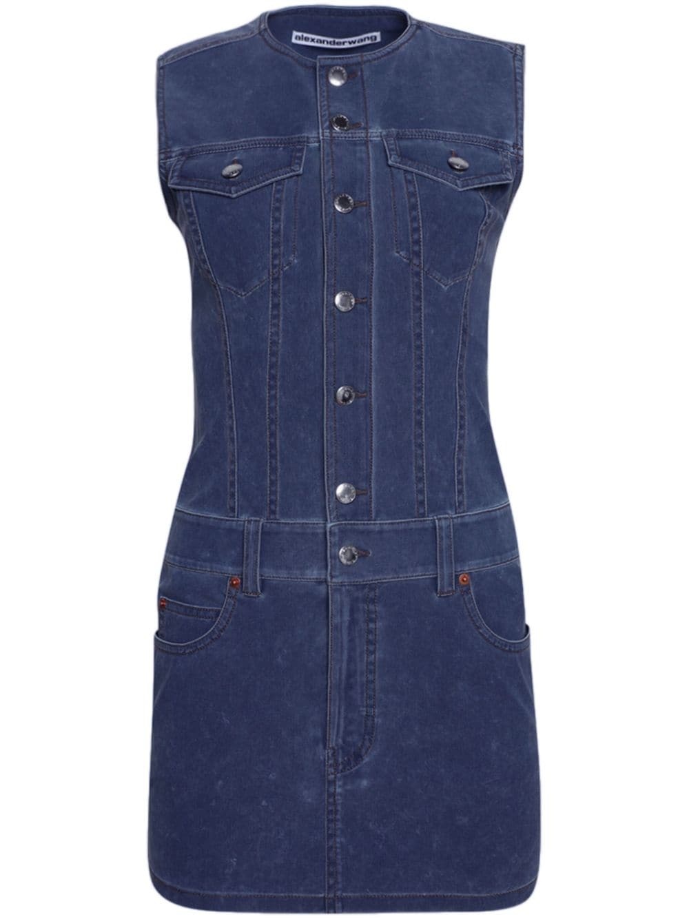 denim bodycon mini dress - 1