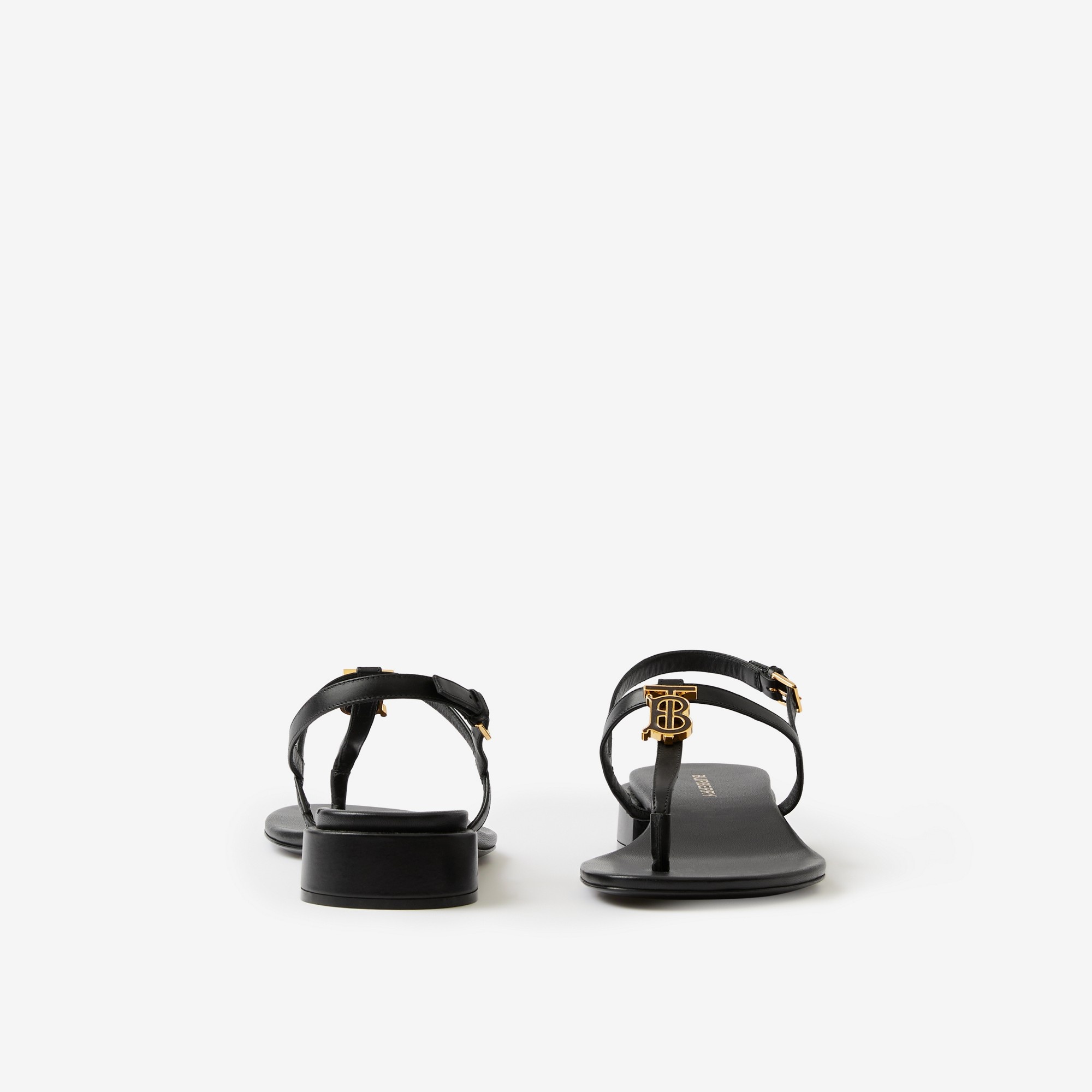 Monogram Motif Leather Sandals - 4